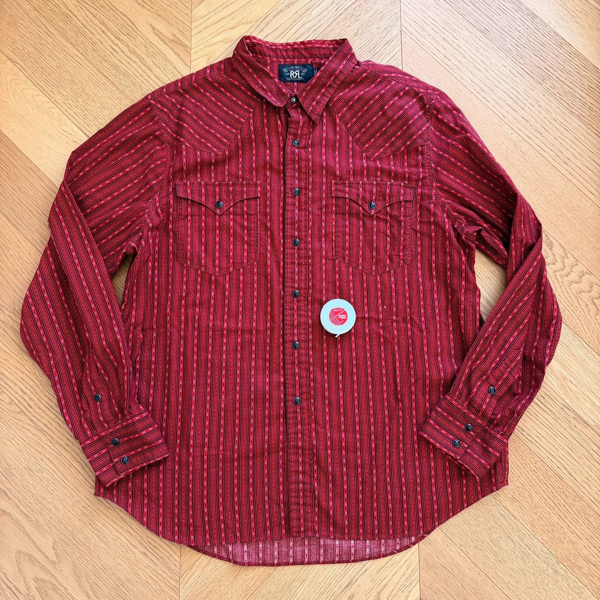RRL Ralph Lauren Vintage RRL Western Stripe Floral Shirt Size US XXL / EU 58 / 5 - 1 Thumbnail