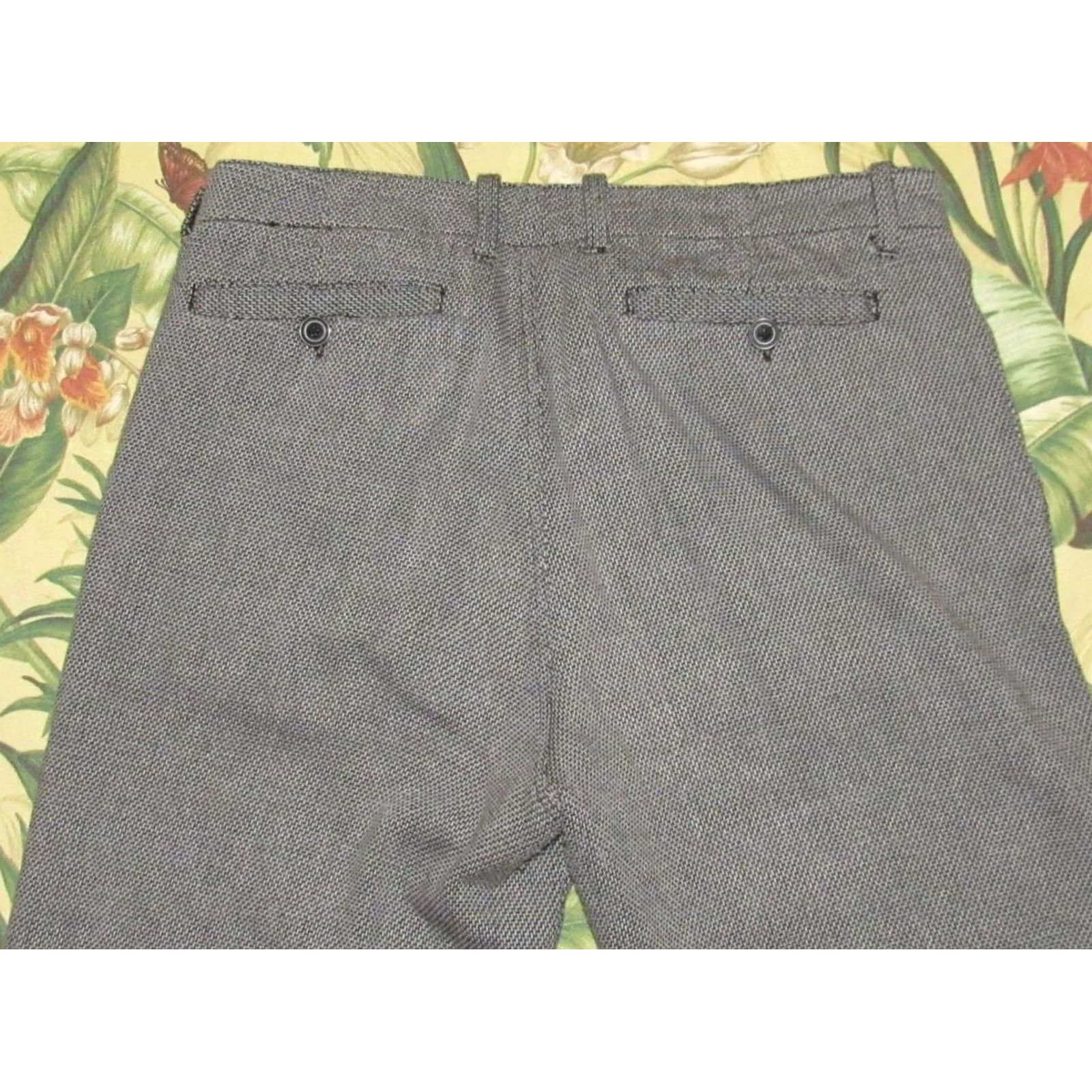 Carbon2Cobalt CARBON2COBALT Grey Cotton Woven Hopsack Pants 33 x 31 Mens Chino Cotton 100% Inseam 31 Regular Gray 33 MensPants Size US 33 - 4 Thumbnail