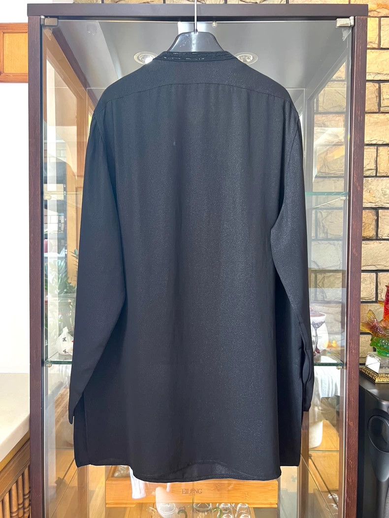 Yves Saint Laurent saint laurent size 37 20ss Silk Totem Beaded Shirt 2501-Nex Size XS / US 0-2 / IT 36-38 - 4 Thumbnail