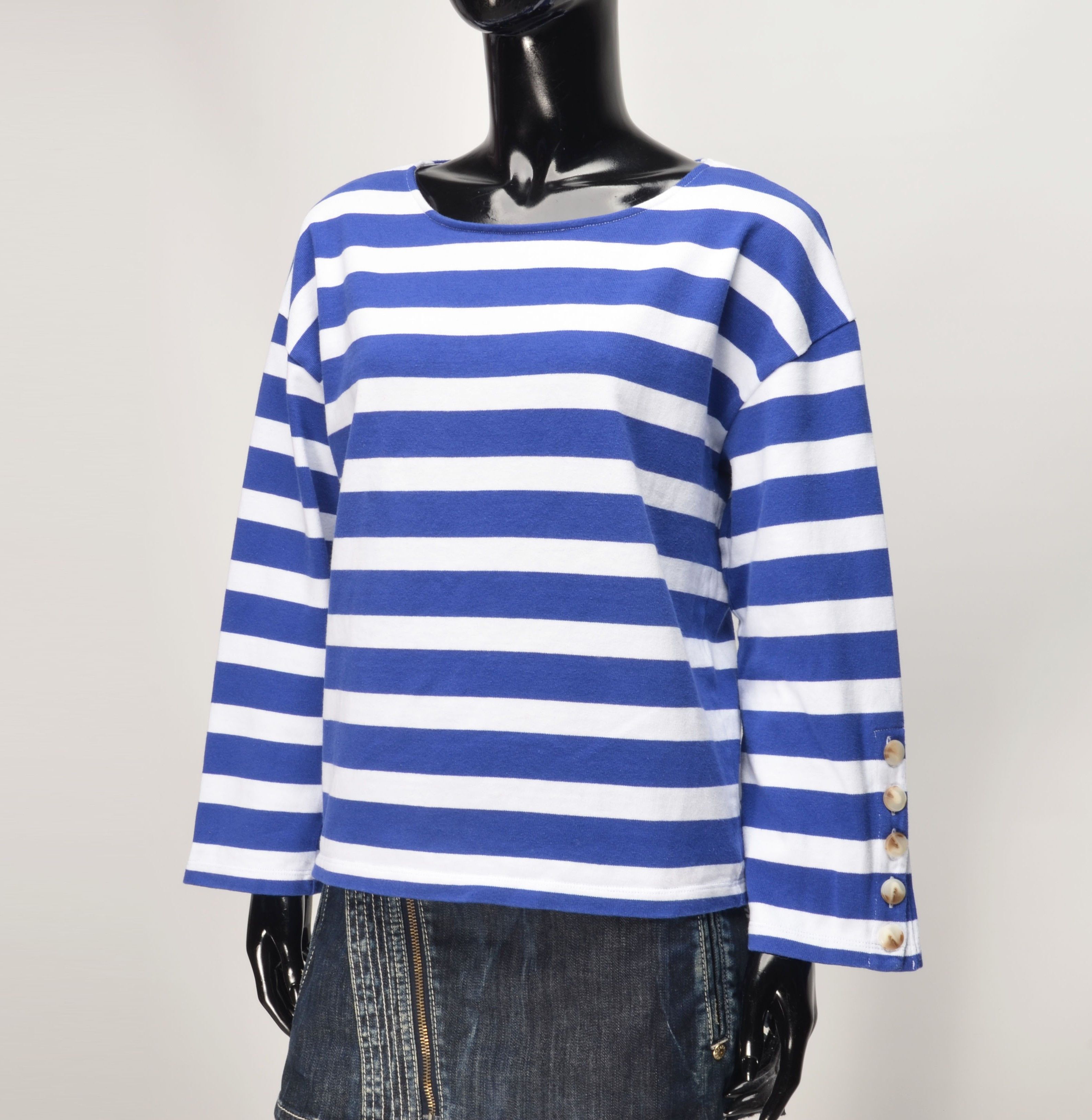 Sezane Sezane Paris Striped Mariniere Breton Long Sleeve Top Size L / US 10 / IT 46 - 2 Thumbnail