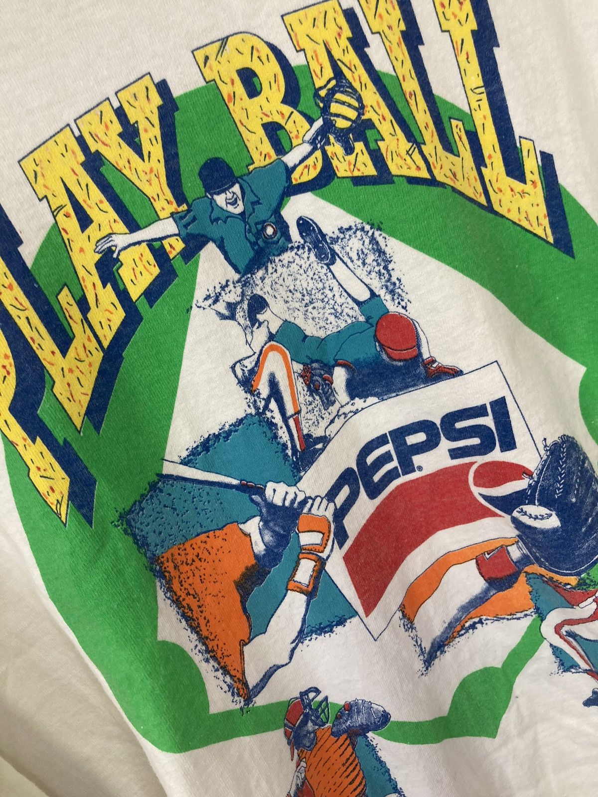 Vintage Playball Pepsi T-Shirt Size US XL / EU 56 / 4 - 4 Thumbnail