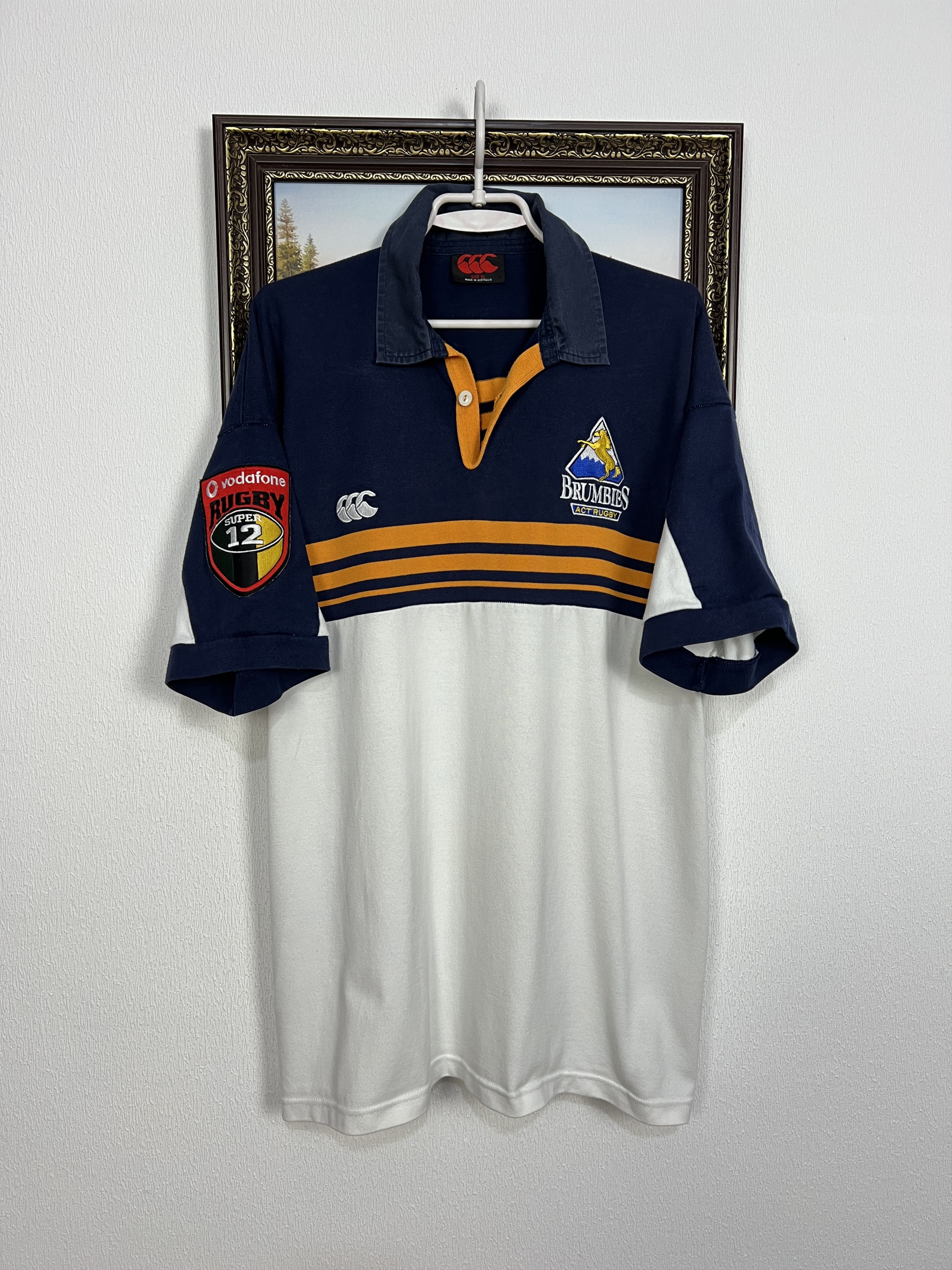 Canterbury of New Zealand Vintage Canterbury Brumbies Rugby Union Jersey Trikot Shirt Size US XL / EU 56 / 4 - 1 Thumbnail