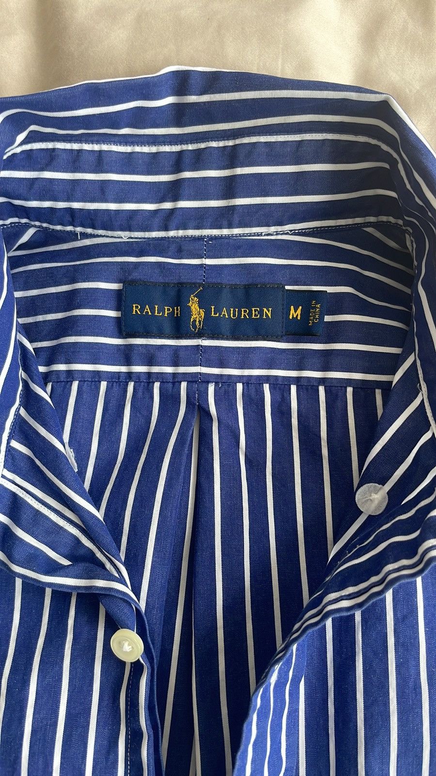 Ralph Lauren Blue pinstripes Ralph Lauren Medium Men Button Up Size US M / EU 48-50 / 2 - 2 Thumbnail