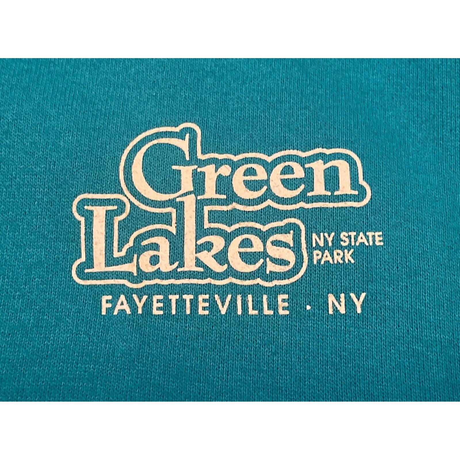 Jerzees Vintage 90s Large Green Lake State Park New York Crewneck Sw Size US L / EU 52-54 / 3 - 5 Thumbnail