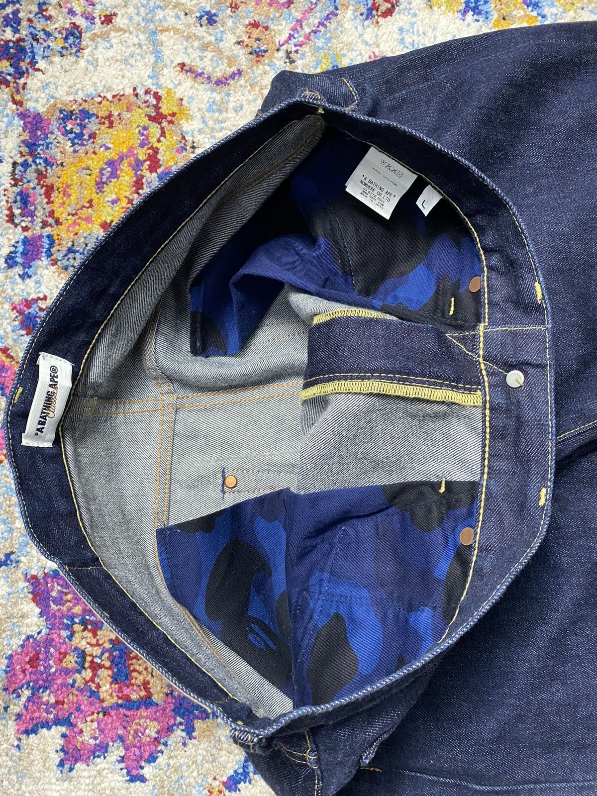 Bape Bapesta OG Classic 14oz Straight Relaxed Jeans W34 Size US 36 / EU 52 - 6 Thumbnail