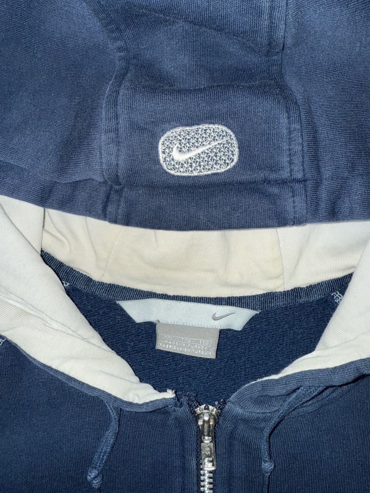 Nike Vintage 2000s Silver Tab Nike Navy Full Zip Up XXL Size US XXL / EU 58 / 5 - 4 Thumbnail