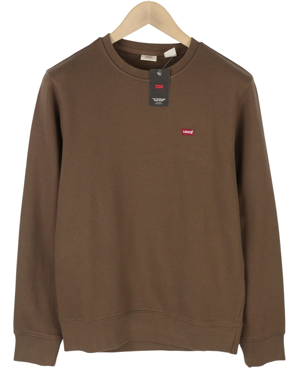 Levi's STANDARD FIT XS Brown Crew Neck Logo Cotton Pullover 87109 Size US XS / EU 42 / 0 - 2 Thumbnail