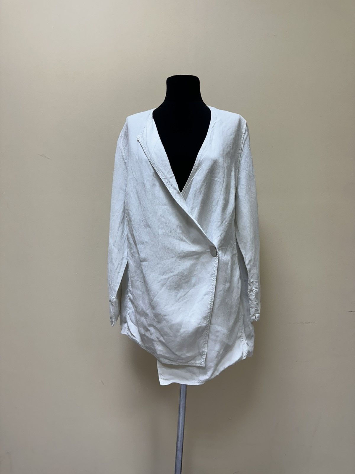 Designer × OSKA Cardigan Oska 5 100% linen White Size XL / US 12-14 / IT 48-50 - 1 Thumbnail