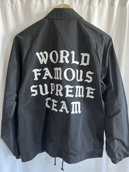 Supreme world famous store coaches jacket black