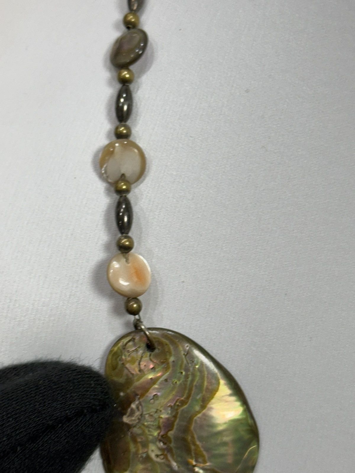 Vintage Vintage freshwater abalone Necklace Size ONE SIZE - 14 Thumbnail