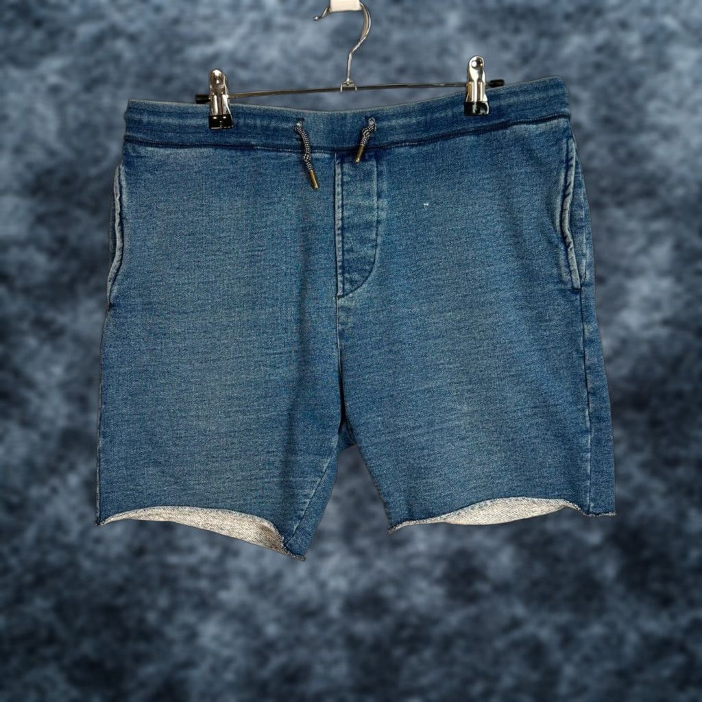 Scotch & Soda Scotch & Soda Shorts Medium With Drawstring Waist Blue Denim Look Sweat Size 32" / US 10 / IT 46 - 1 Thumbnail