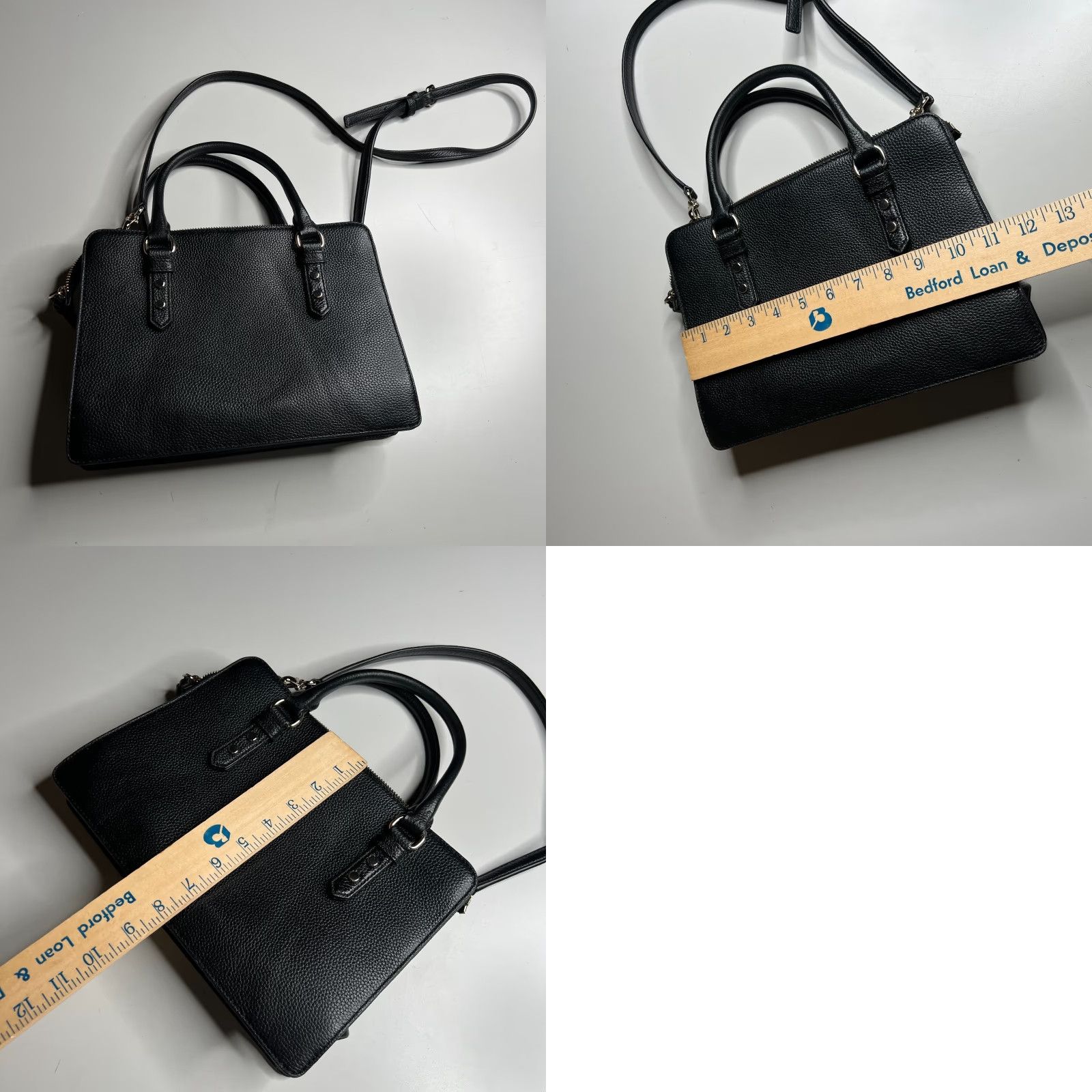 Vintage kate spade new york Black Pebbled Leather Satchel Crossbody Bag Purse Handbag Size ONE SIZE - 8 Thumbnail