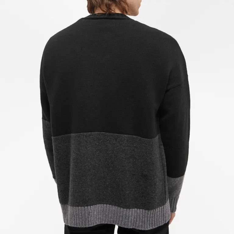 Off-White o1gr1nt1124 Blocked Knit Crewneck Sweater in Black Size US L / EU 52-54 / 3 - 3 Thumbnail