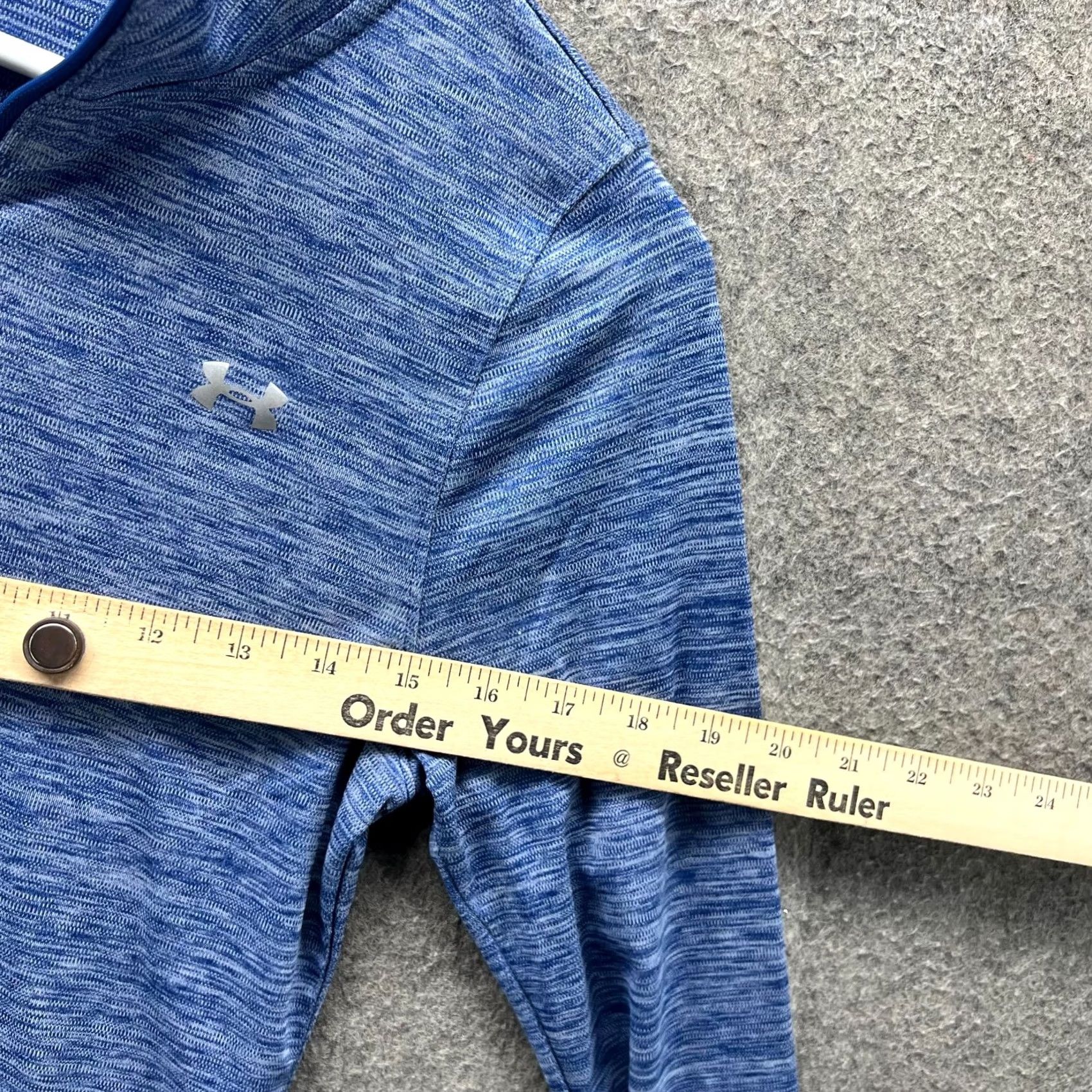 Under Armour Under Armour Pullover Sweatshirt XS Women Blue 1/4 Zip Mock Neck HeatGear Activewear Running & Jogging Size XS / US 0-2 / IT 36-38 - 3 Thumbnail