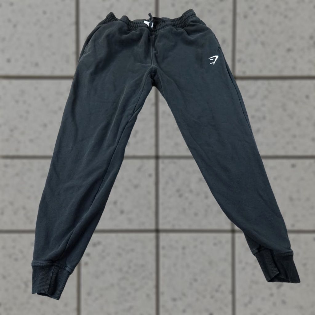 Gymshark Gymshark Pants Mens L Black Drawstring Crest Joggers Sweatpants Workout Gym Run Size US 30 / EU 46 - 1 Thumbnail