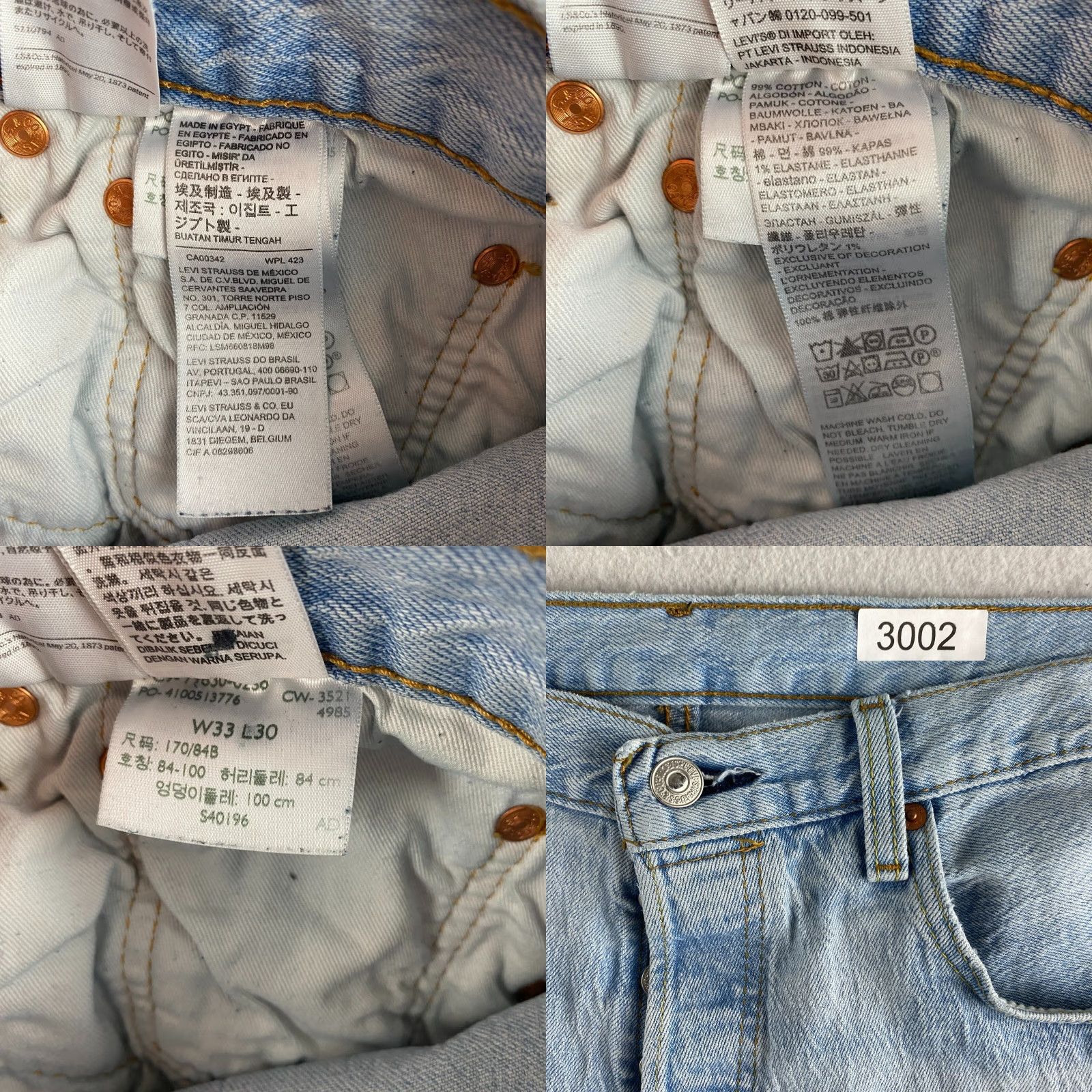 Levi's VINTAGE Levi's 501 Jeans Mens 33 Blue Distressed Button-Fly Straight 5-Pocket Style Modern Size US 33 - 11 Thumbnail