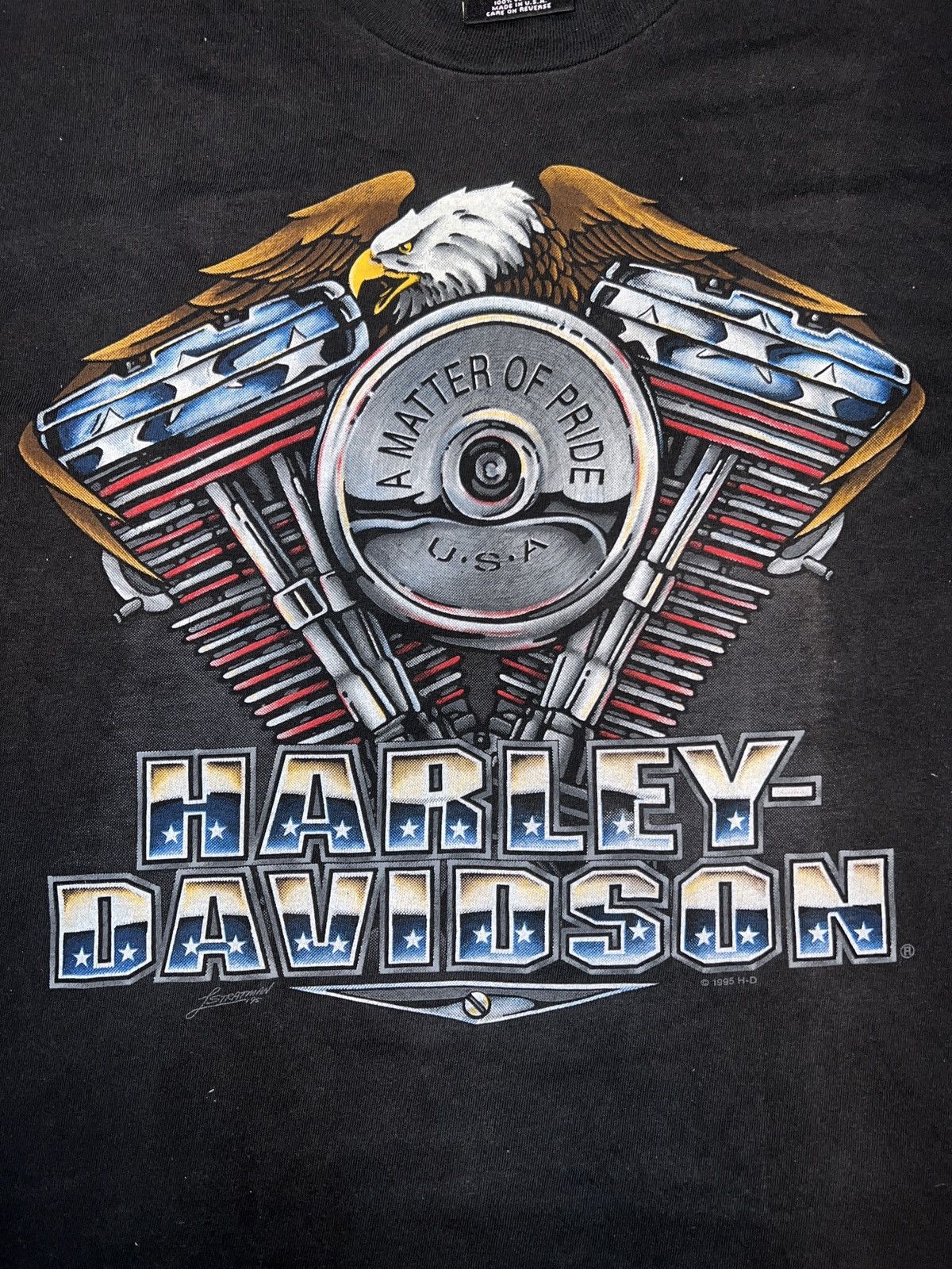 Harley Davidson Harley Davidson 1995 vintage made in USA Tee Size US M / EU 48-50 / 2 - 2 Thumbnail