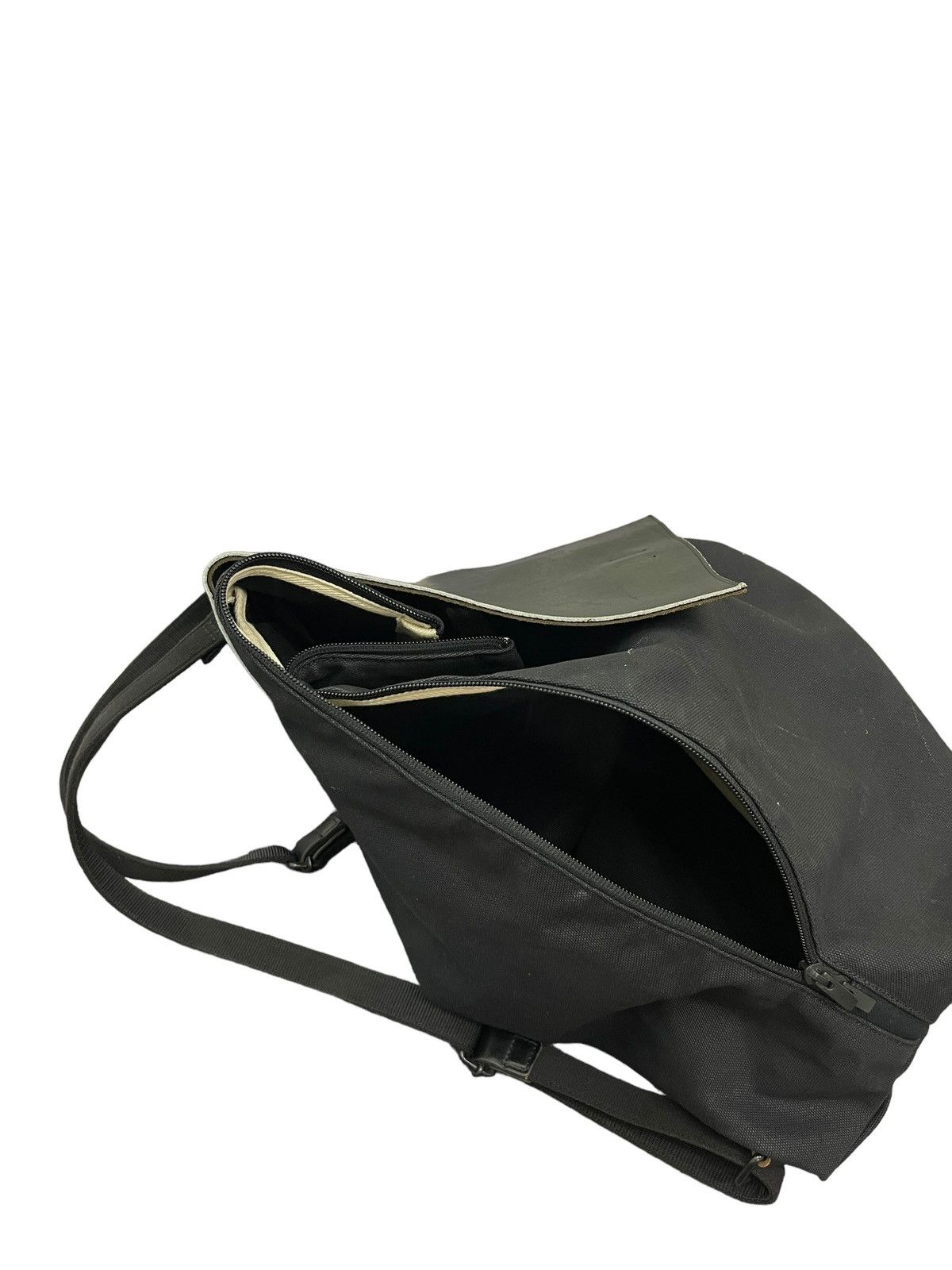 Japanese Brand Rucksack Backpack Unknown Leather Cotton Canvas Bag 3🟩 Size ONE SIZE - 16 Thumbnail