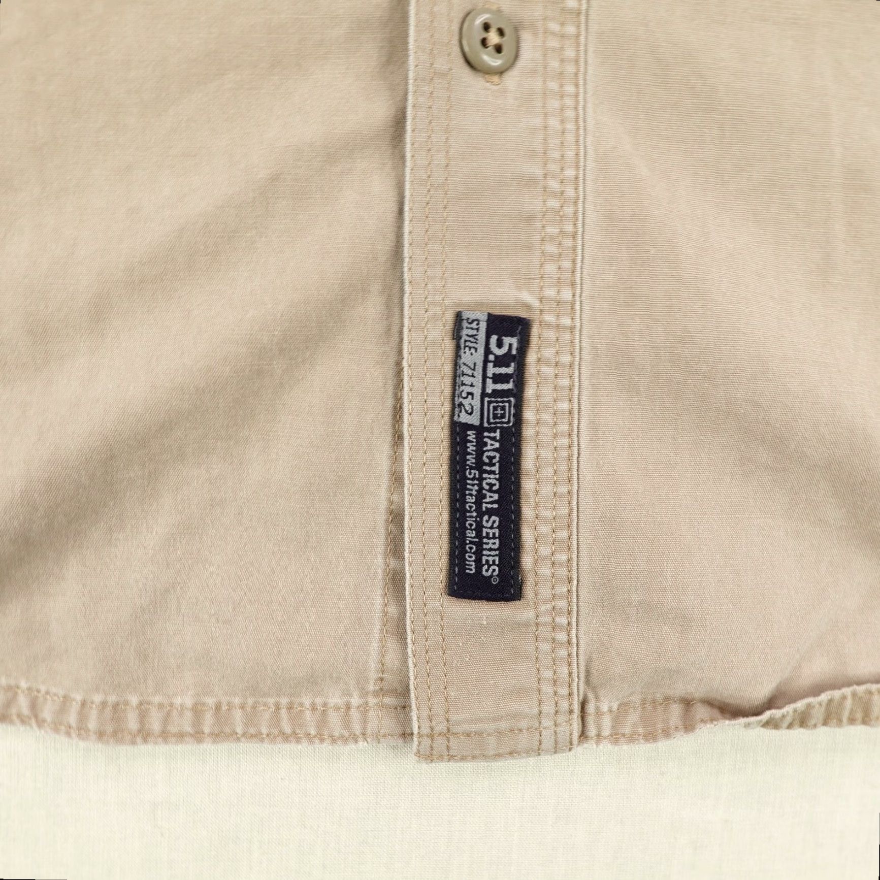 Vintage 5.11 Tactical Shirt Mens Large Beige Short Sleeve Button-Up Work Canvas Size US L / EU 52-54 / 3 - 4 Thumbnail