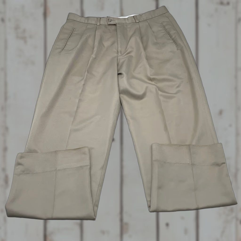 Dockers DOCKERS EXACT Dress Pants Mens 34x31 Pleated Front Beige 7197 Size US 34 / EU 50 - 1 Thumbnail
