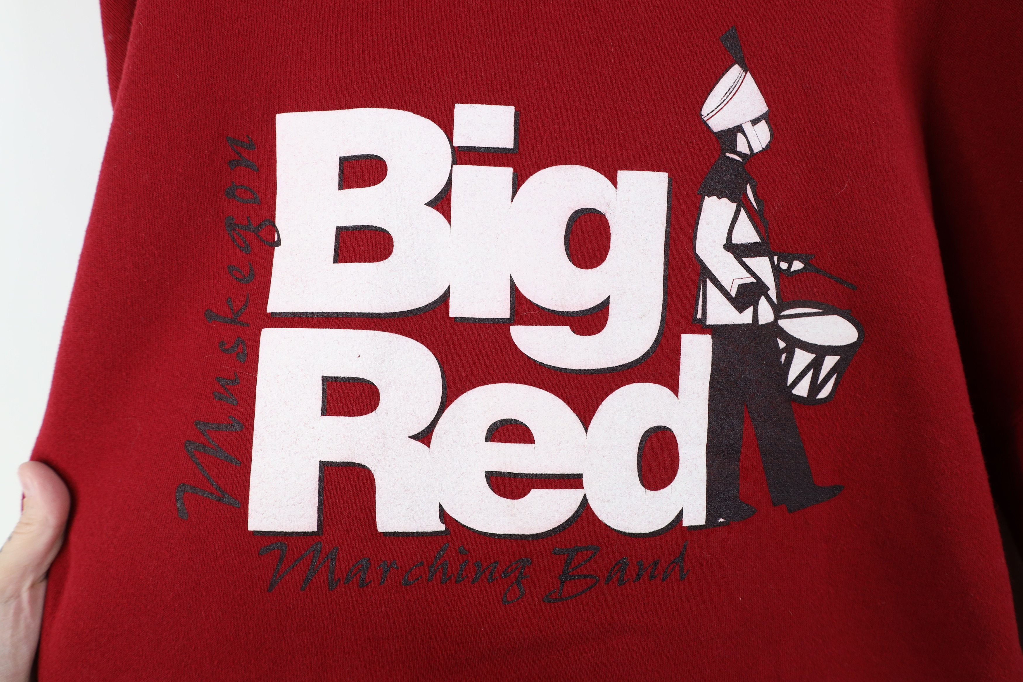 Russell Athletic Vintage 90s Russell Athletic Marching Band Hoodie Red USA Size US XL / EU 56 / 4 - 4 Thumbnail