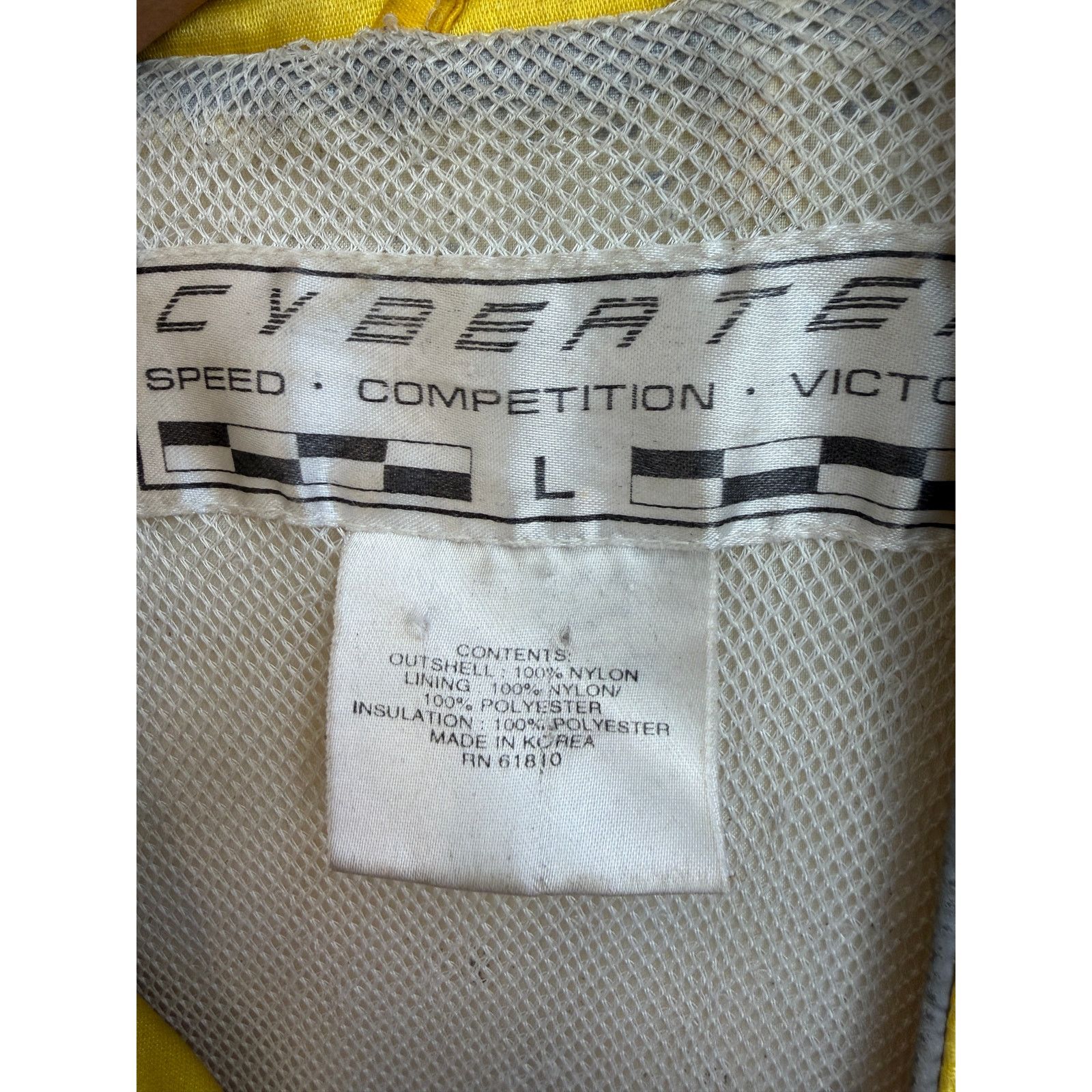 Vintage Vintage Cybertek Racing Reflective Yellow Jacket Size US L / EU 52-54 / 3 - 11 Thumbnail