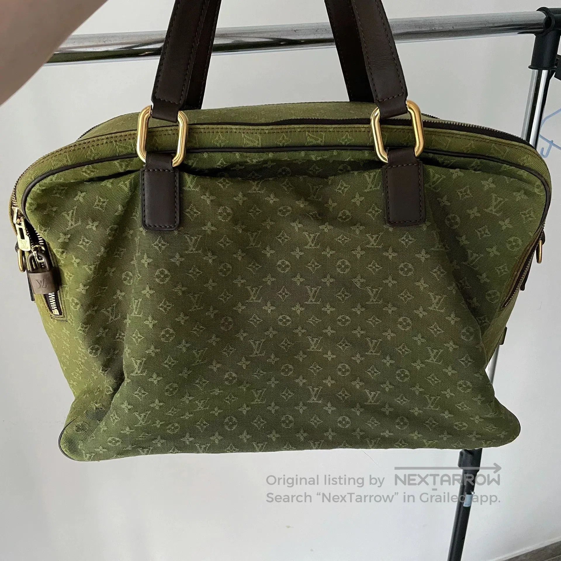 Louis Vuitton Louis Vuitton Military Green Denim Keepall. Size ONE SIZE - 2 Thumbnail