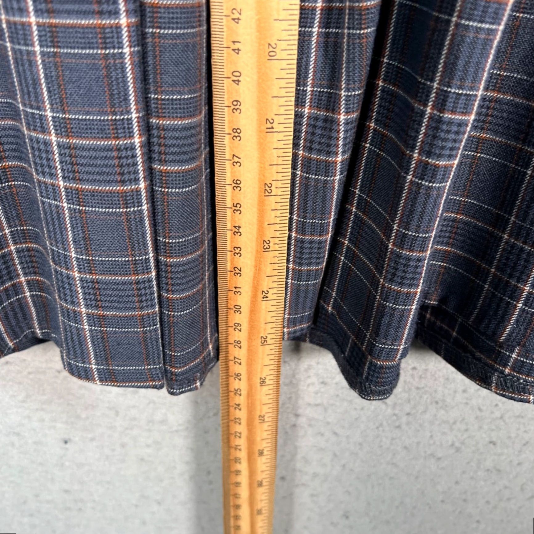 Vintage Motel Womens XS Blue Plaid Pleated A-Line Skirt Size 26" / US 2 / IT 38 - 6 Thumbnail