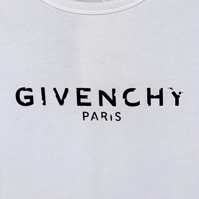 Givenchy Givenchy White Logo Letter Print Cotton Crew Neck Short Sl Size US M / EU 48-50 / 2 - 4 Thumbnail