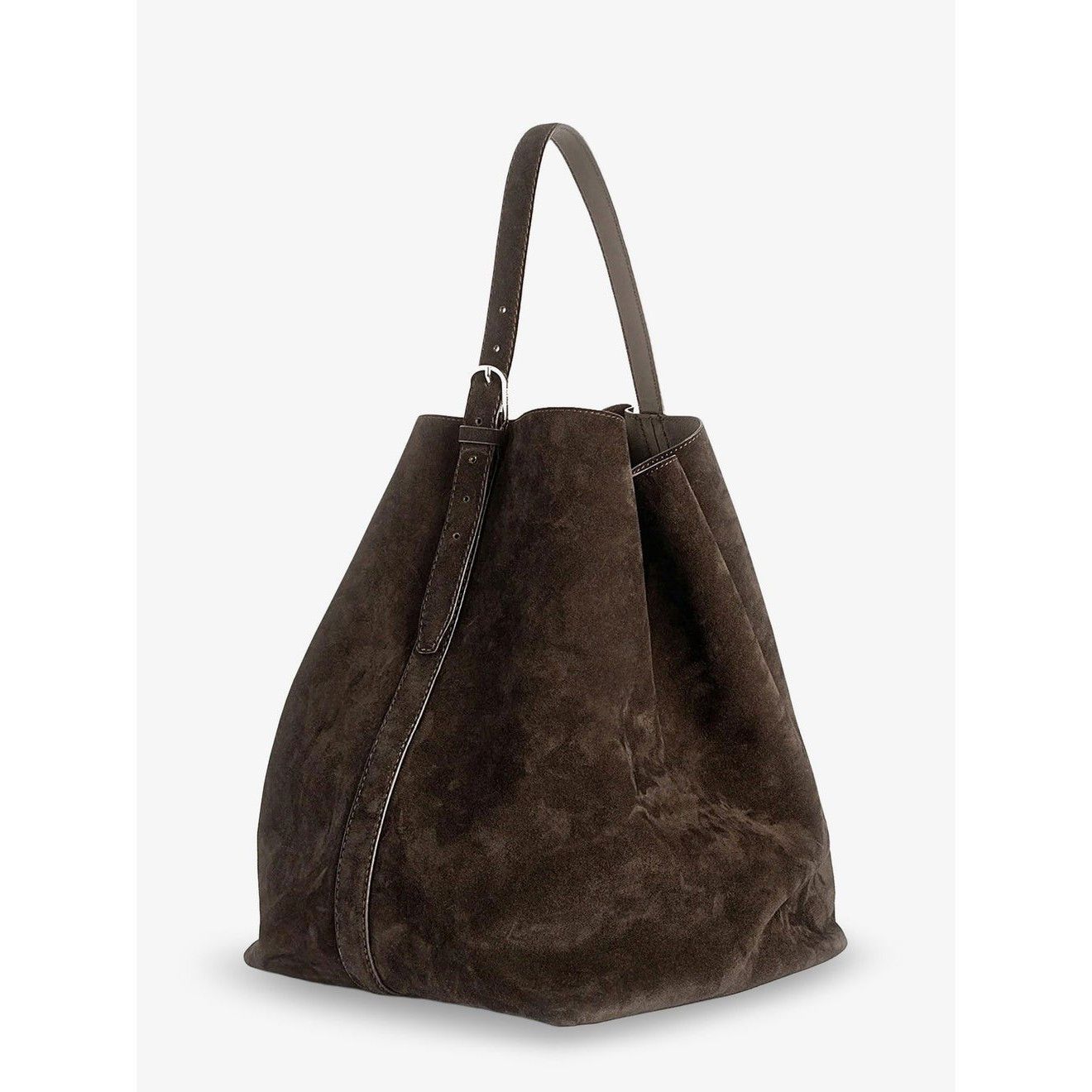 Toteme TOTEME Belted Tote Brown Suede Shoulder Bag New & Authentic Size ONE SIZE - 3 Thumbnail