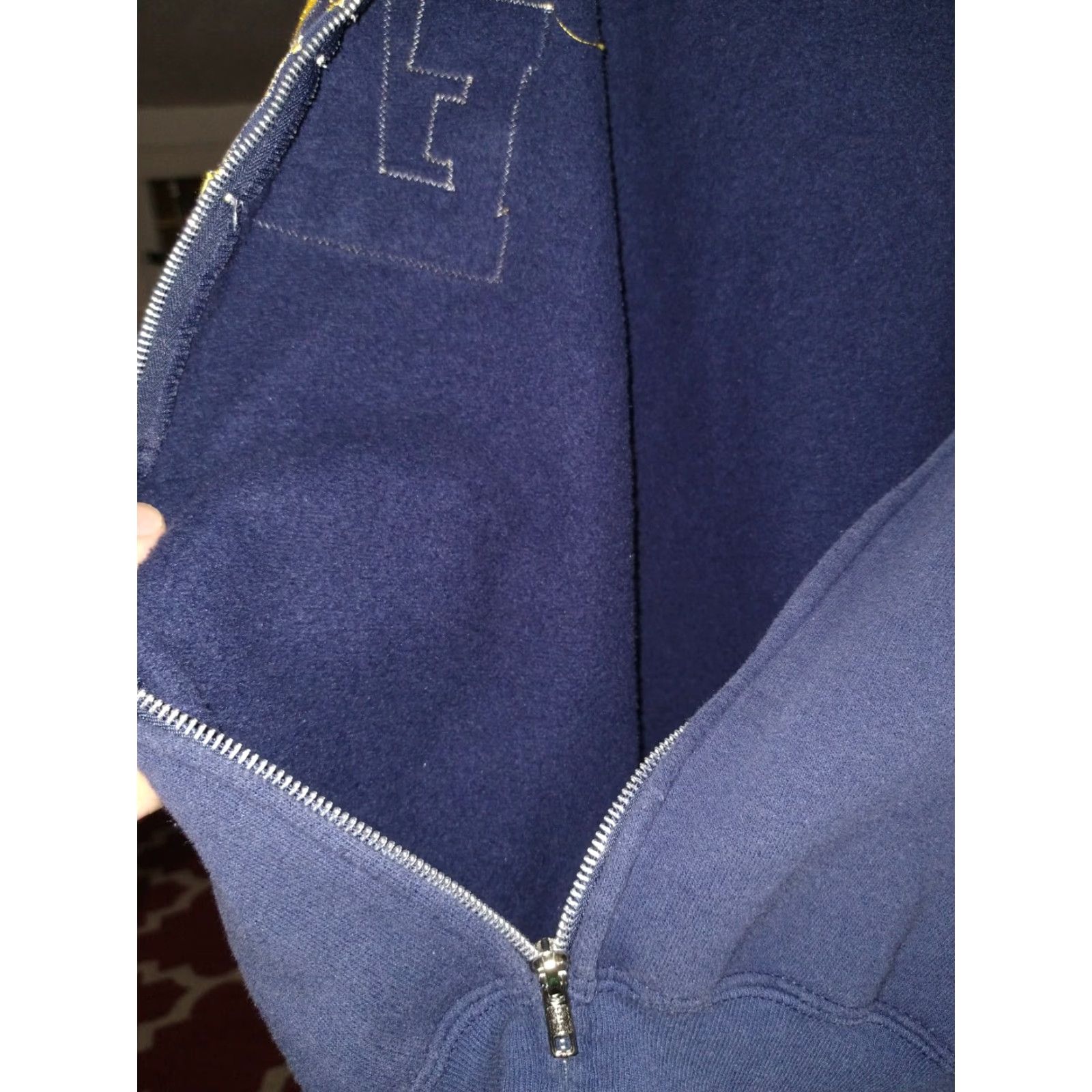 Vintage VINTAGE BoxerCraft Hoodie Plaid Zip Up Fleece Lined Made In USA L Blue Eagle USA Mens Hoodie Size US L / EU 52-54 / 3 - 3 Thumbnail