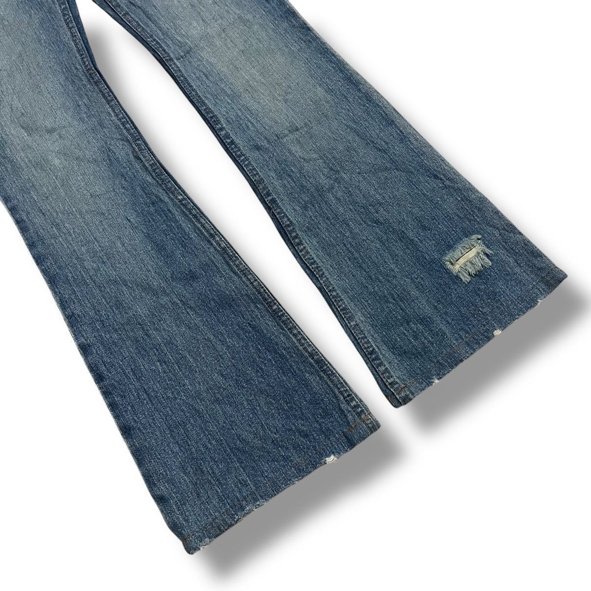 If Six Was Nine × Japanese Brand × Le Grande Bleu (L.G.B.) FLARE🔥 SPICE RICHE WASHED BLUE DENIM PANT Size 29" - 7 Thumbnail