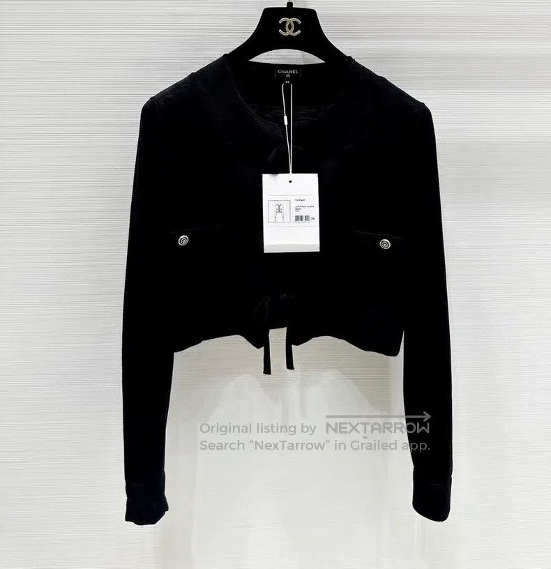 Chanel Chanel Knitted tie-up cardigan coat Size XXS / US 00 / IT 34 - 1 Thumbnail