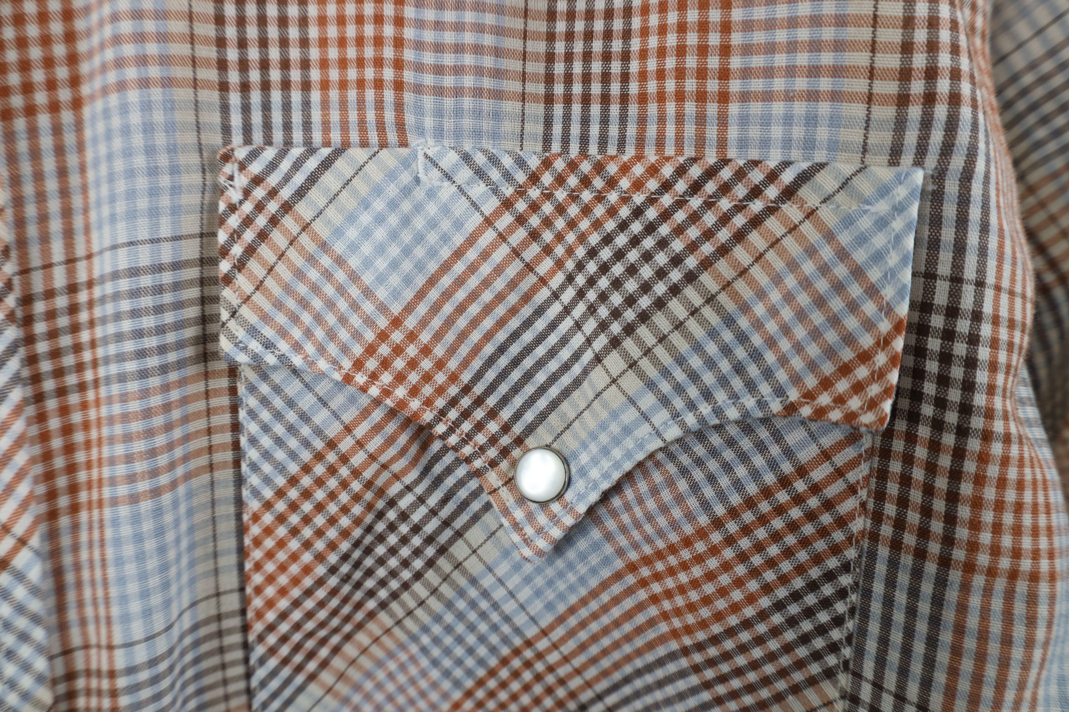 Vintage Vintage 70s Streetwear Short Sleeve Snap Button Shirt Plaid Size US M / EU 48-50 / 2 - 7 Thumbnail