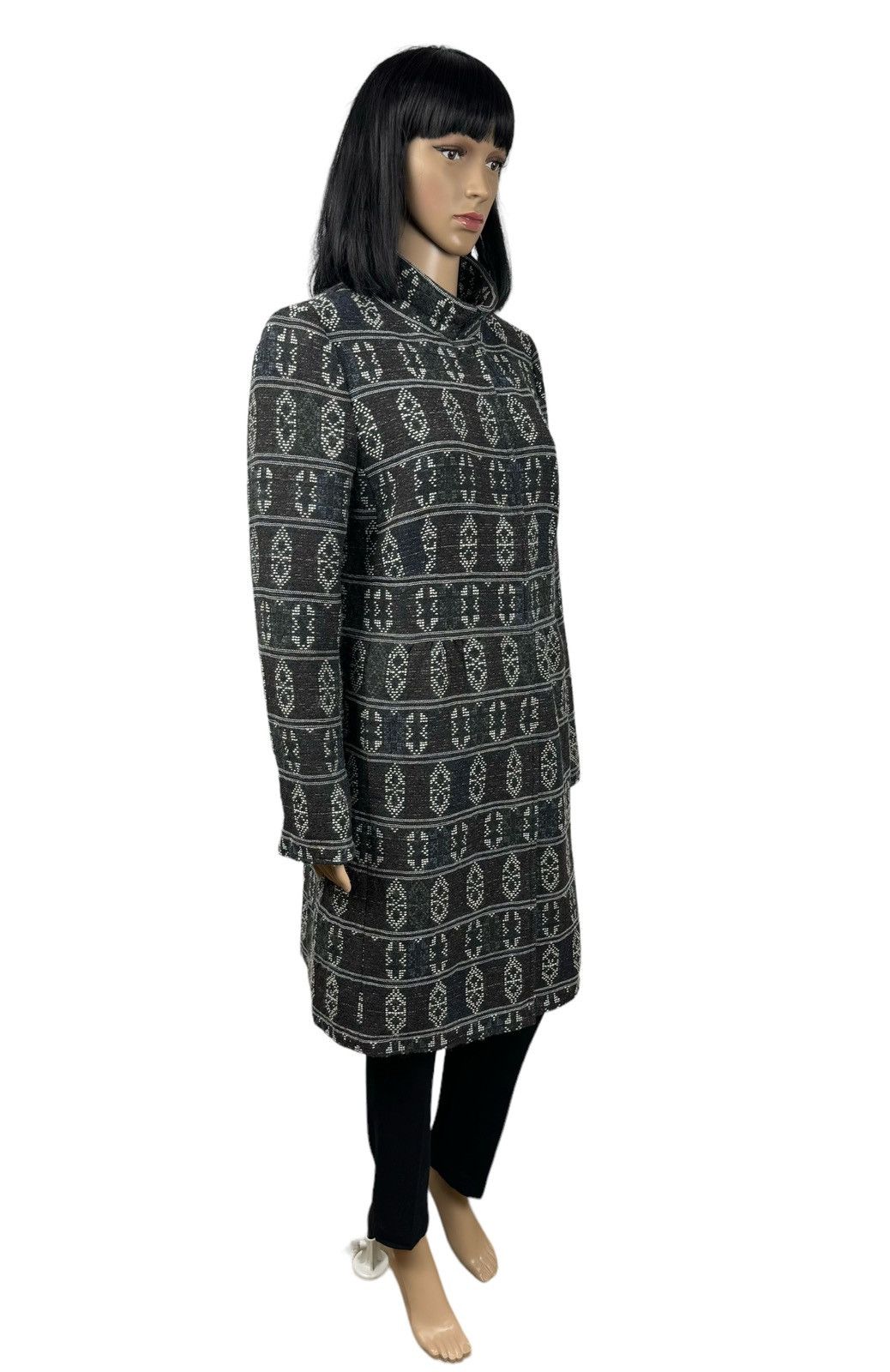 Akris Akris Punto Knit Wool-Viscose Coat Ornament Printed Size XL / US 12-14 / IT 48-50 - 4 Thumbnail