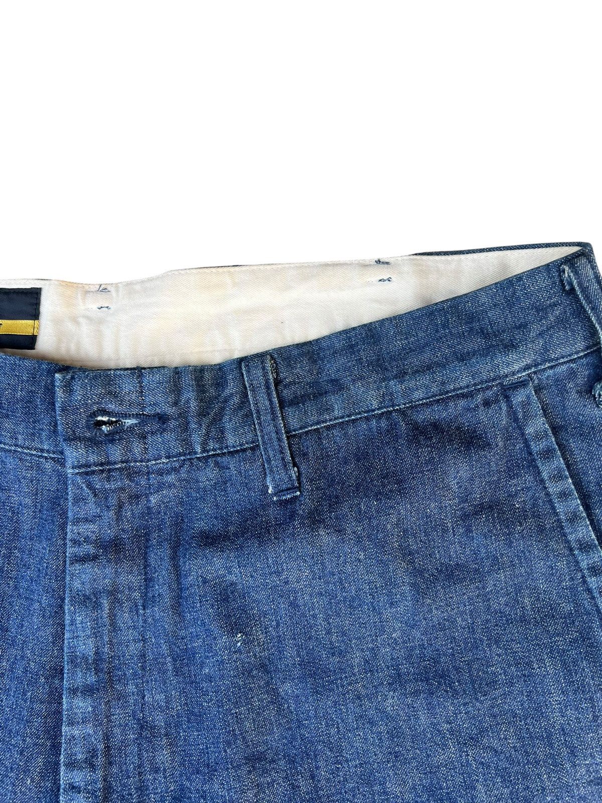 Fat Tokyo FAT FA Japan Buckle Back Baggy Denim Trouser Pant Size US 34 / EU 50 - 12 Thumbnail