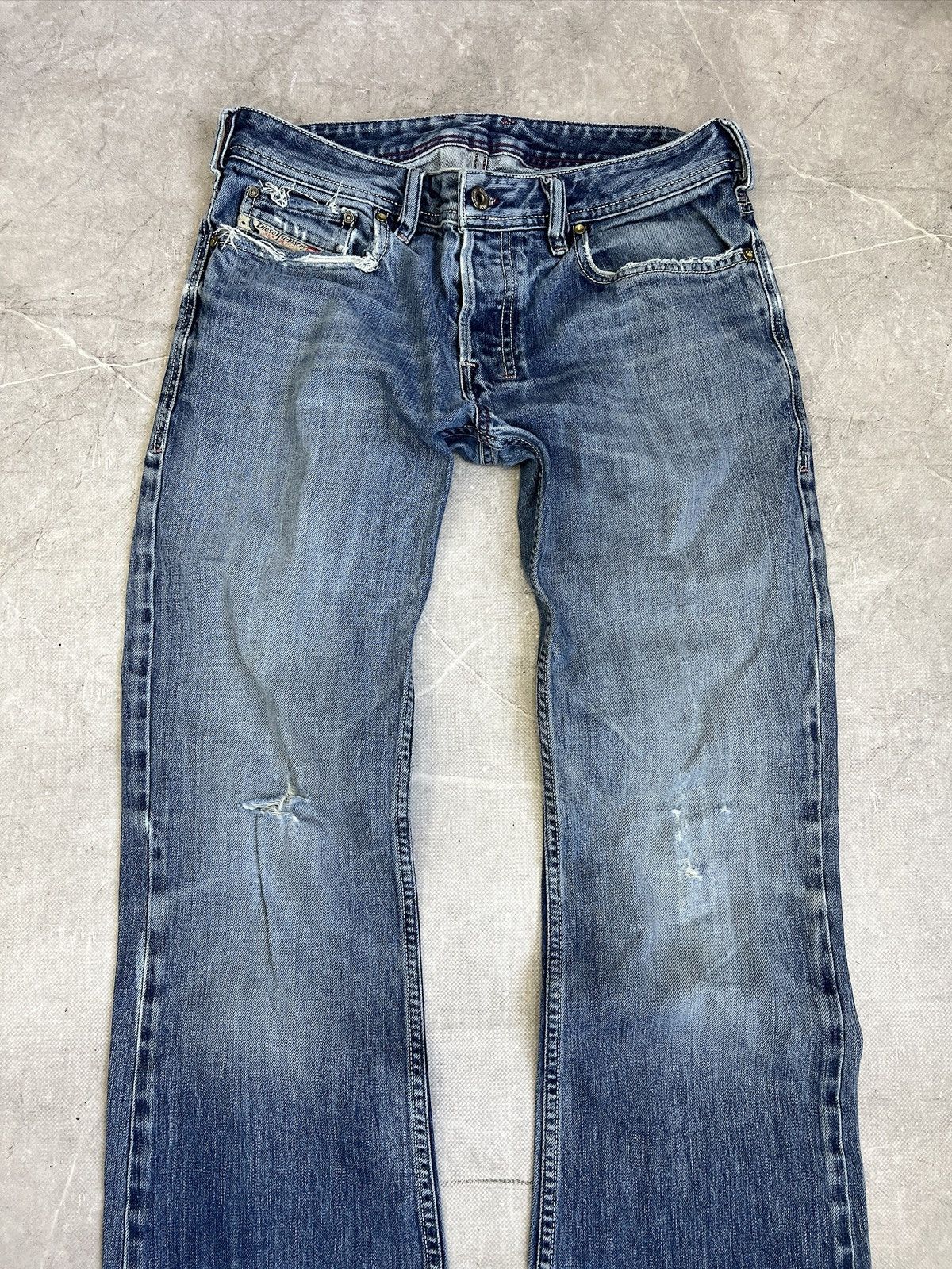 Diesel Diesel Distressed Blue Denim Jeans Vintage y2k style hype Size US 30 / EU 46 - 2 Thumbnail
