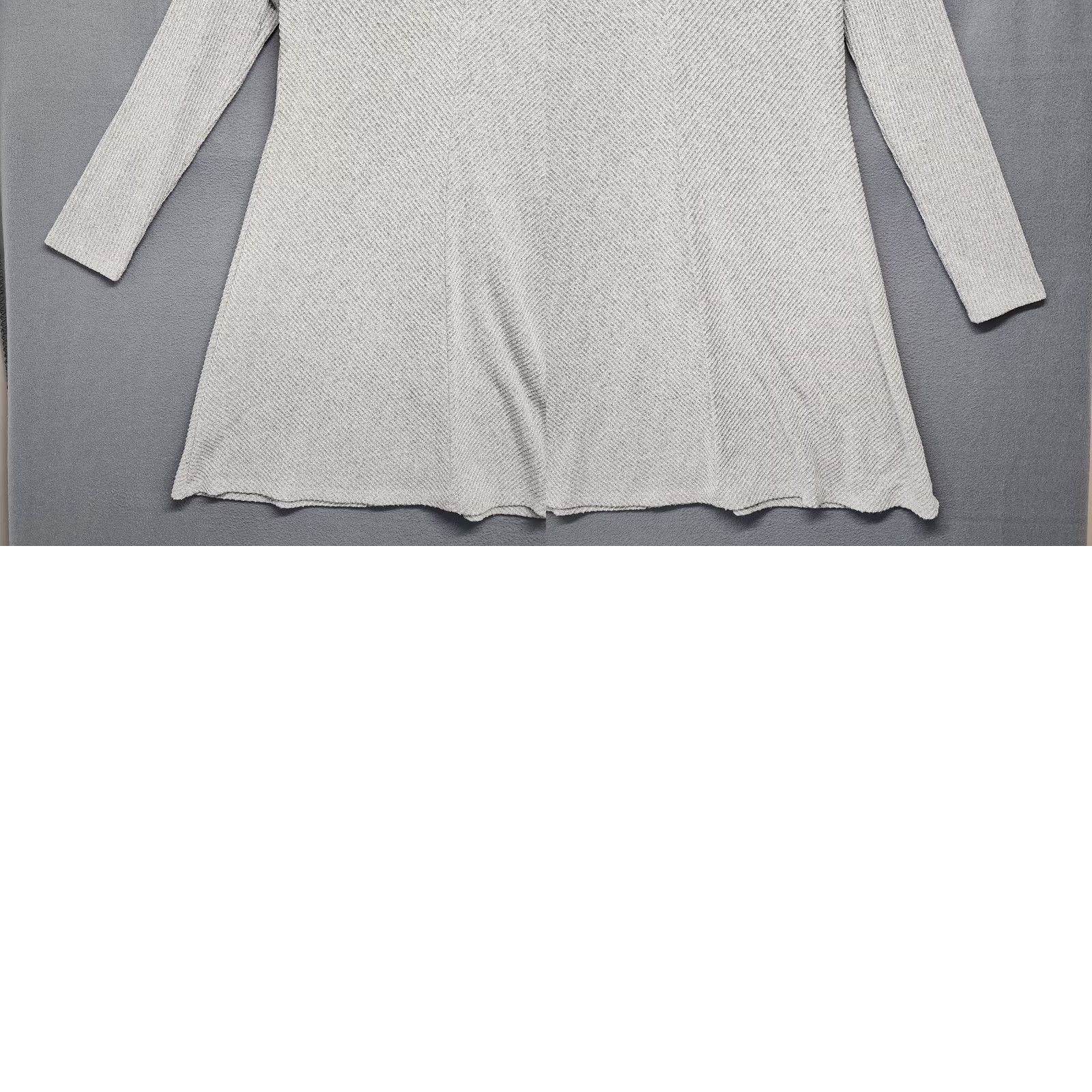 Gap Gap Dress Women's L Large Light Grey Long Sleeve Ribbed Swing Stretch Knee Length A-Line Pullover Dress Mens Womens Girls Size L / US 10 / IT 46 - 9 Thumbnail