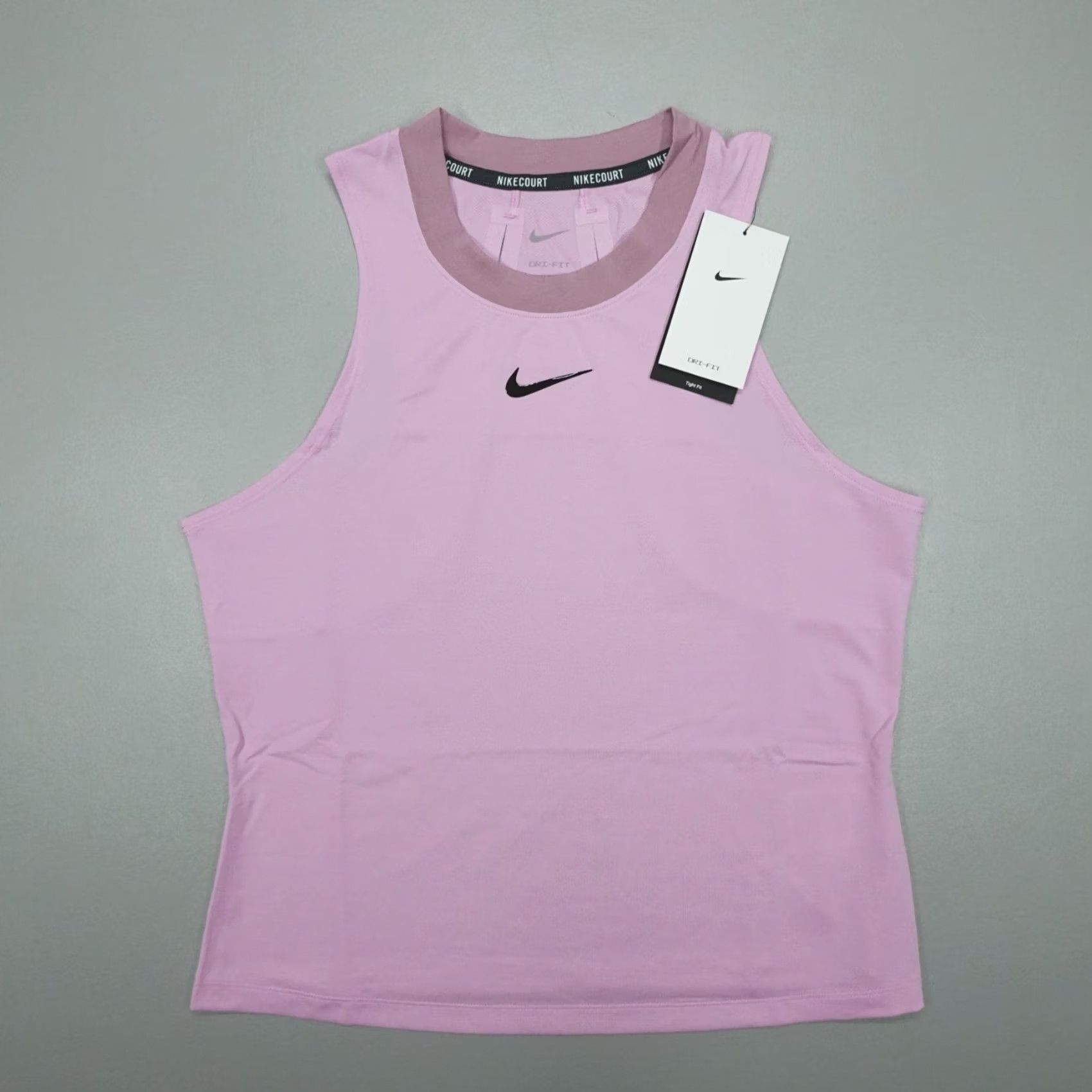 Nike Nike Dri-Fit Tennis Court Tank Top Pink Women's L Sleeveless Racerback Shirt (Regular) Size L / US 10 / IT 46 - 2 Thumbnail