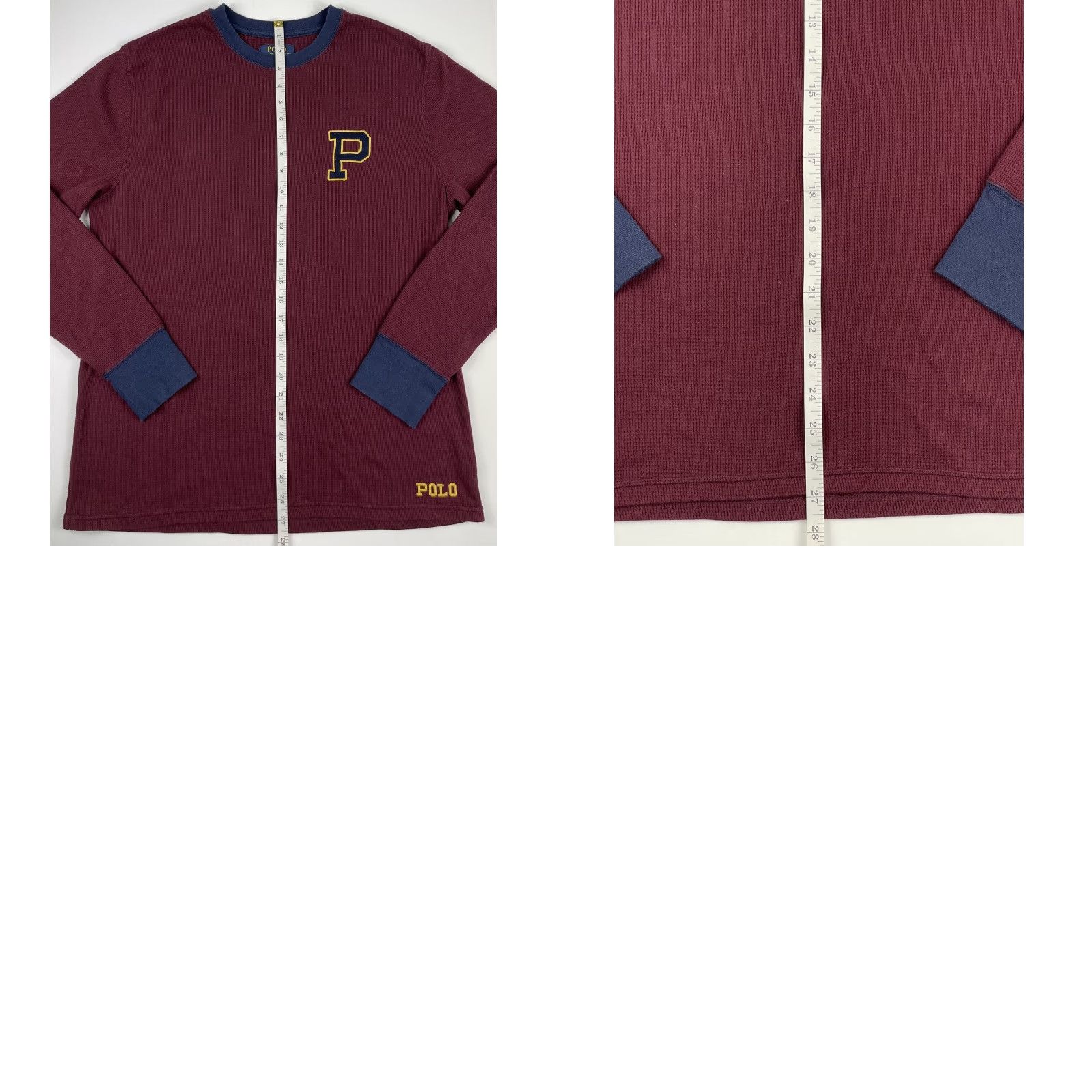 Polo Ralph Lauren Polo Ralph Lauren Sleepshirt L Red 100% Cotton Long Sleeve Knit Pullover Men Bed Night Classic Pattern Solid Size US L / EU 52-54 / 3 - 8 Thumbnail