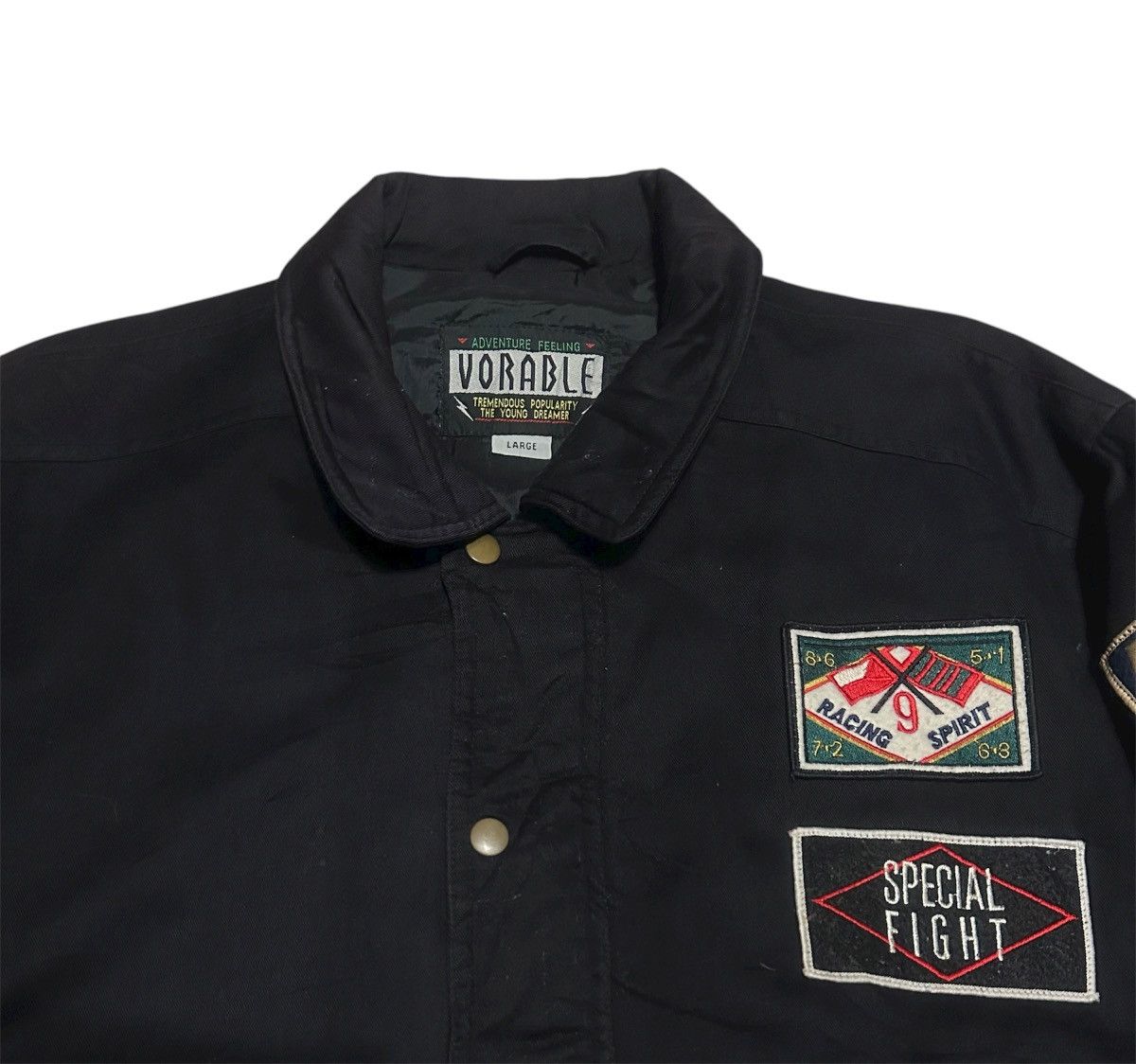 Vintage Vintage Grand Prix Formula Bomber Jacket Vorable Sun Faded Size US L / EU 52-54 / 3 - 4 Thumbnail