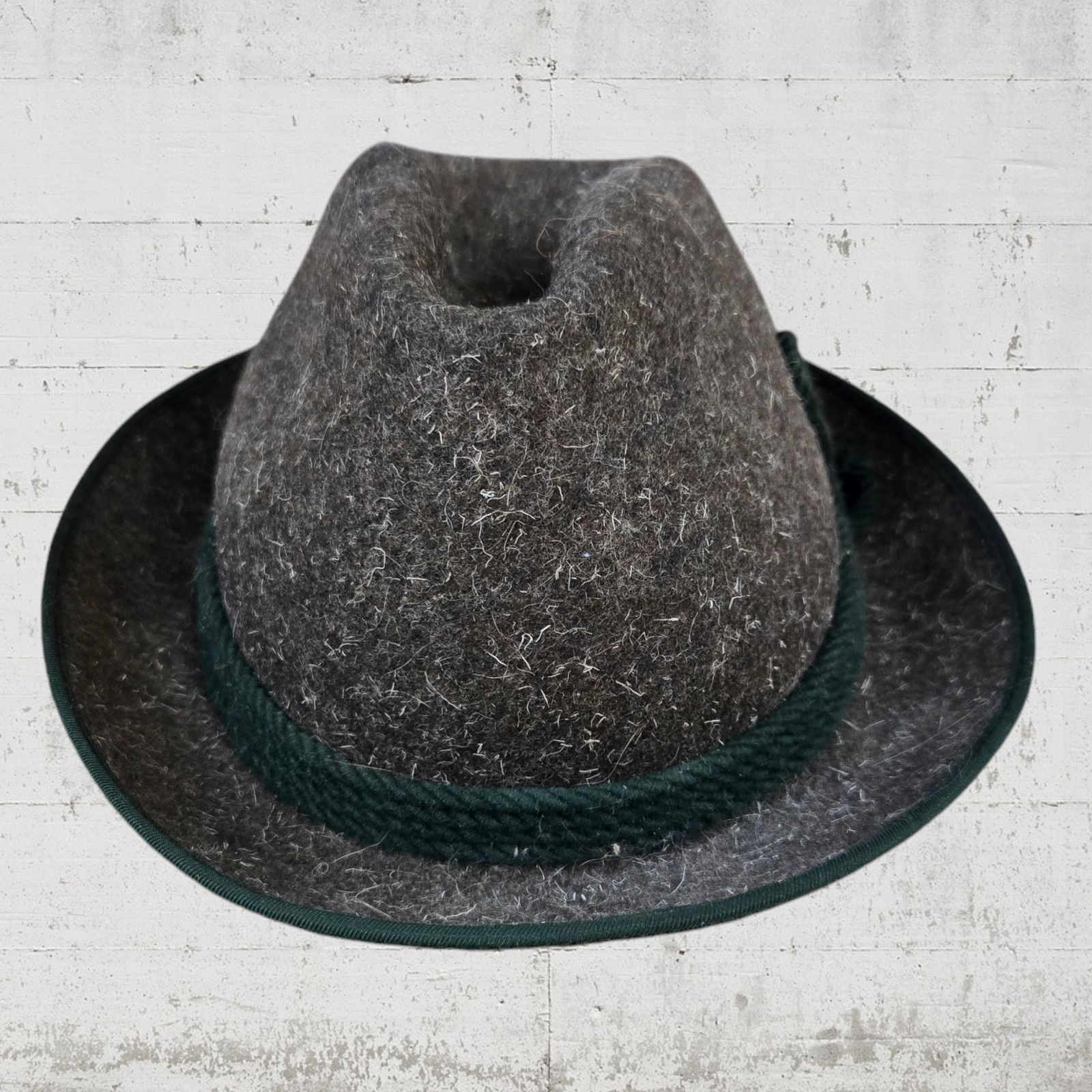Vintage 1950s Gray German Bavaria Wool Alpine Trilby Hat Size ONE SIZE - 2 Thumbnail