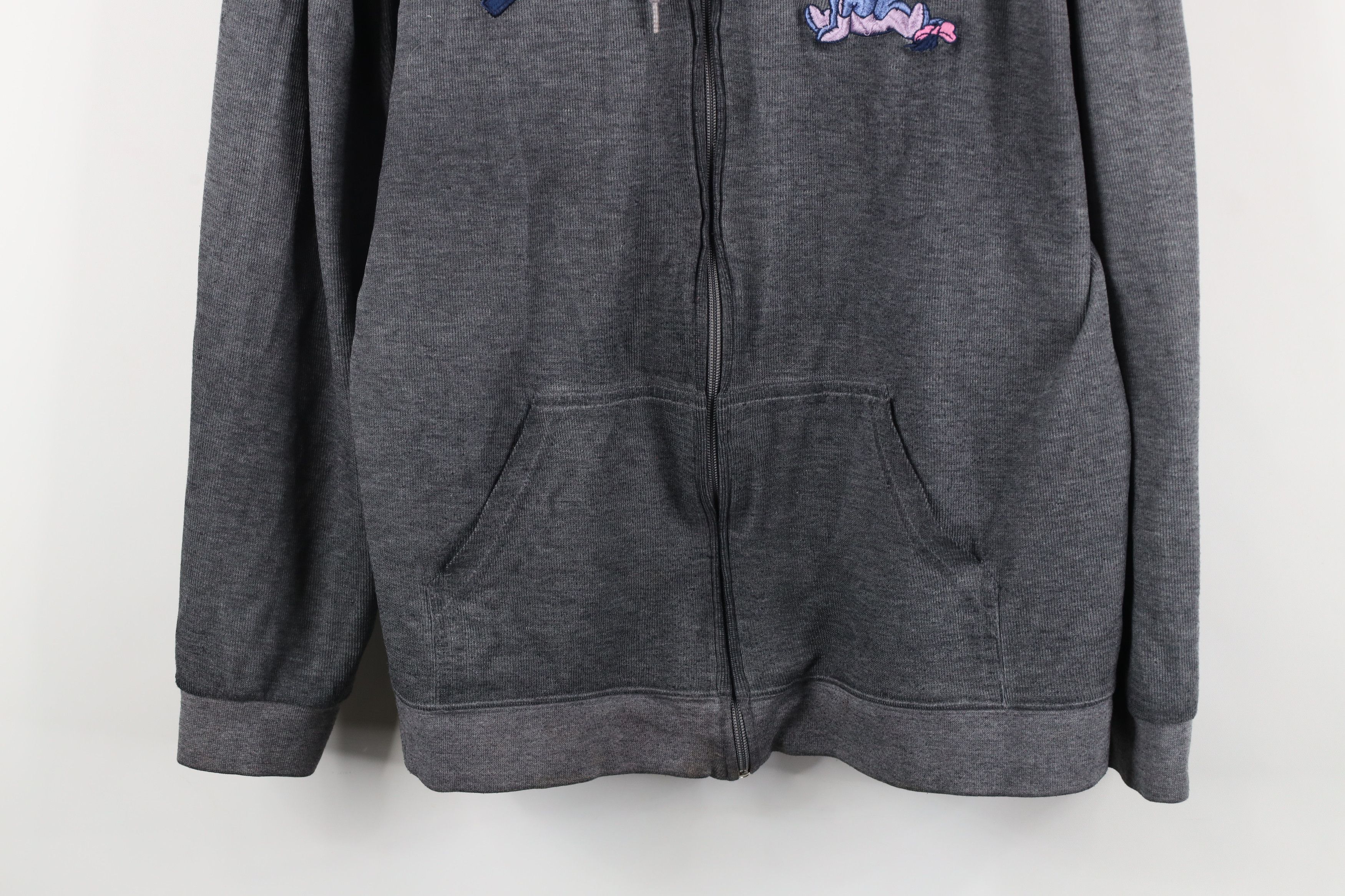 Disney × Vintage Vintage 90s Disney Winnie the Pooh Eeyore Full Zip Hoodie Size XL / US 12-14 / IT 48-50 - 3 Thumbnail