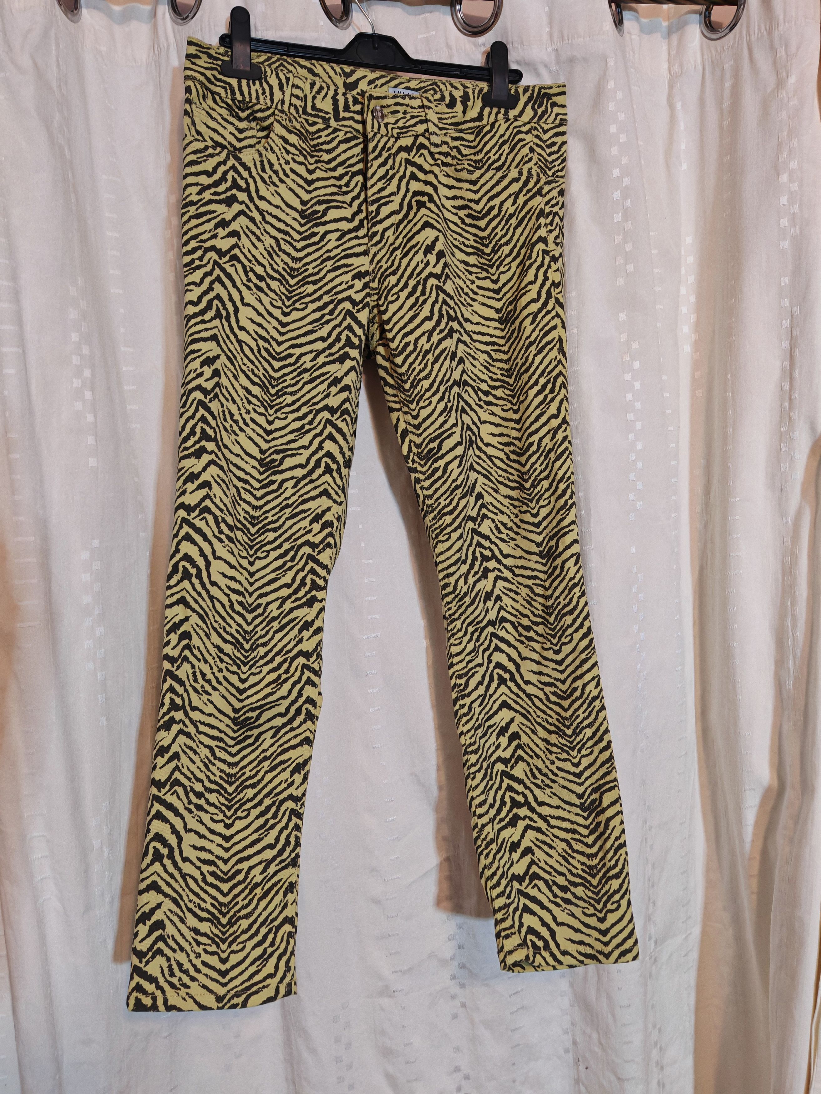 Designer Liu Jo Yelow Zebra Print Jeans Y2K Vintage Streetwear Size 30" / US 8 / IT 44 - 1 Thumbnail