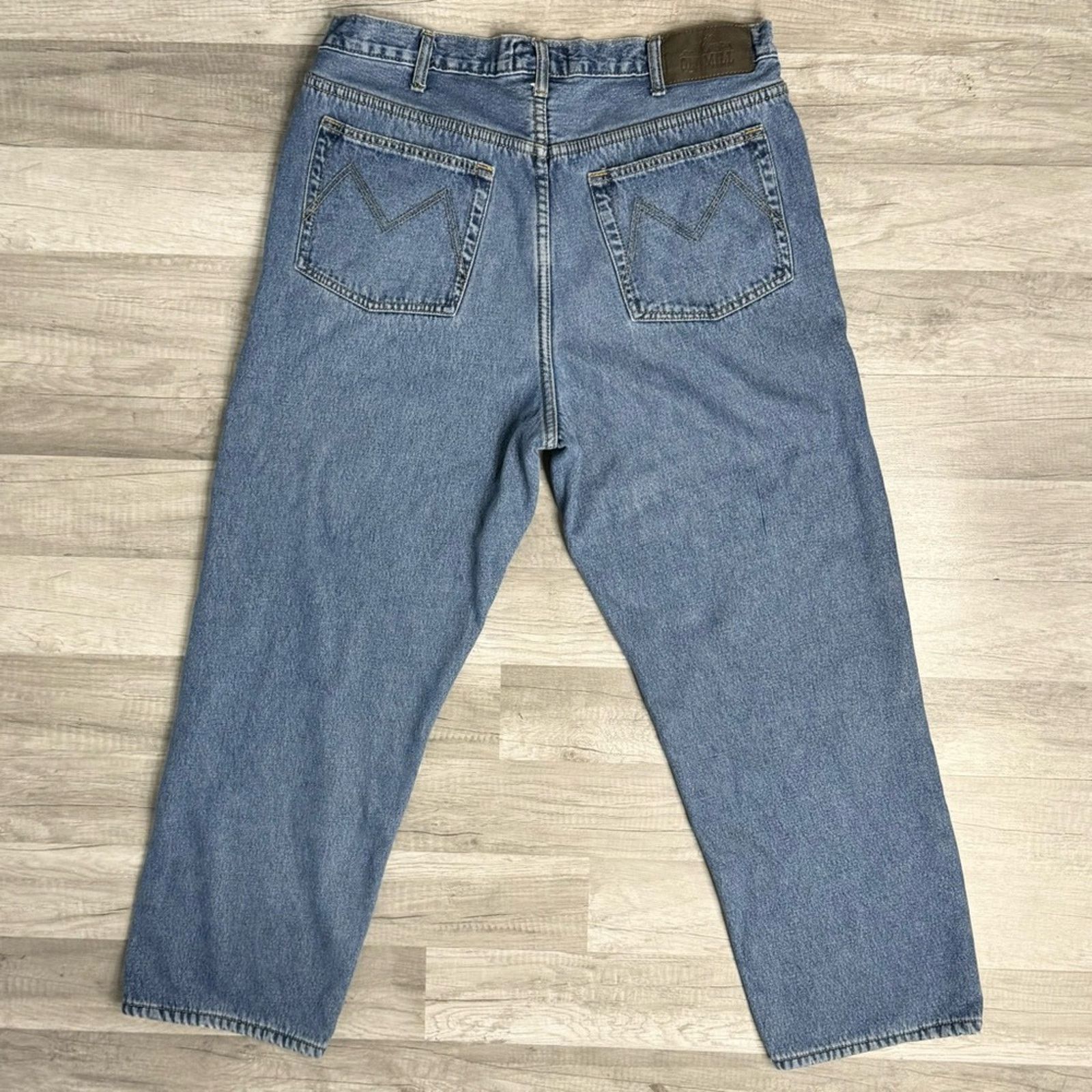 Vintage 37X28.5 Vintage Fleece Lined Jeans Gropcore Winter Workwear Size US 37 - 3 Thumbnail