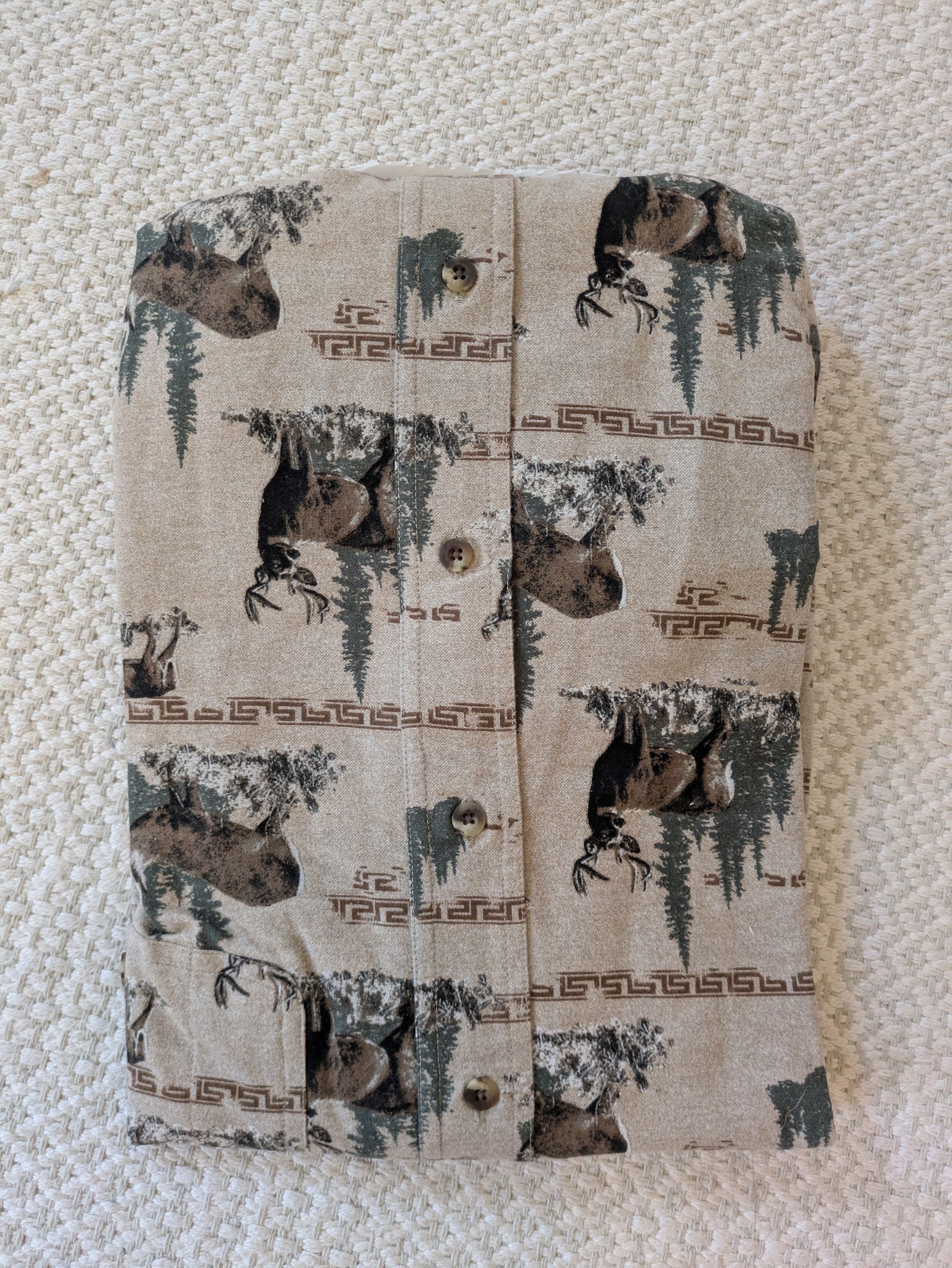 Cabelas Cabela's Tan Wildlife Print Men's Shirt 2XL Tall Size US XXL / EU 58 / 5 - 3 Thumbnail
