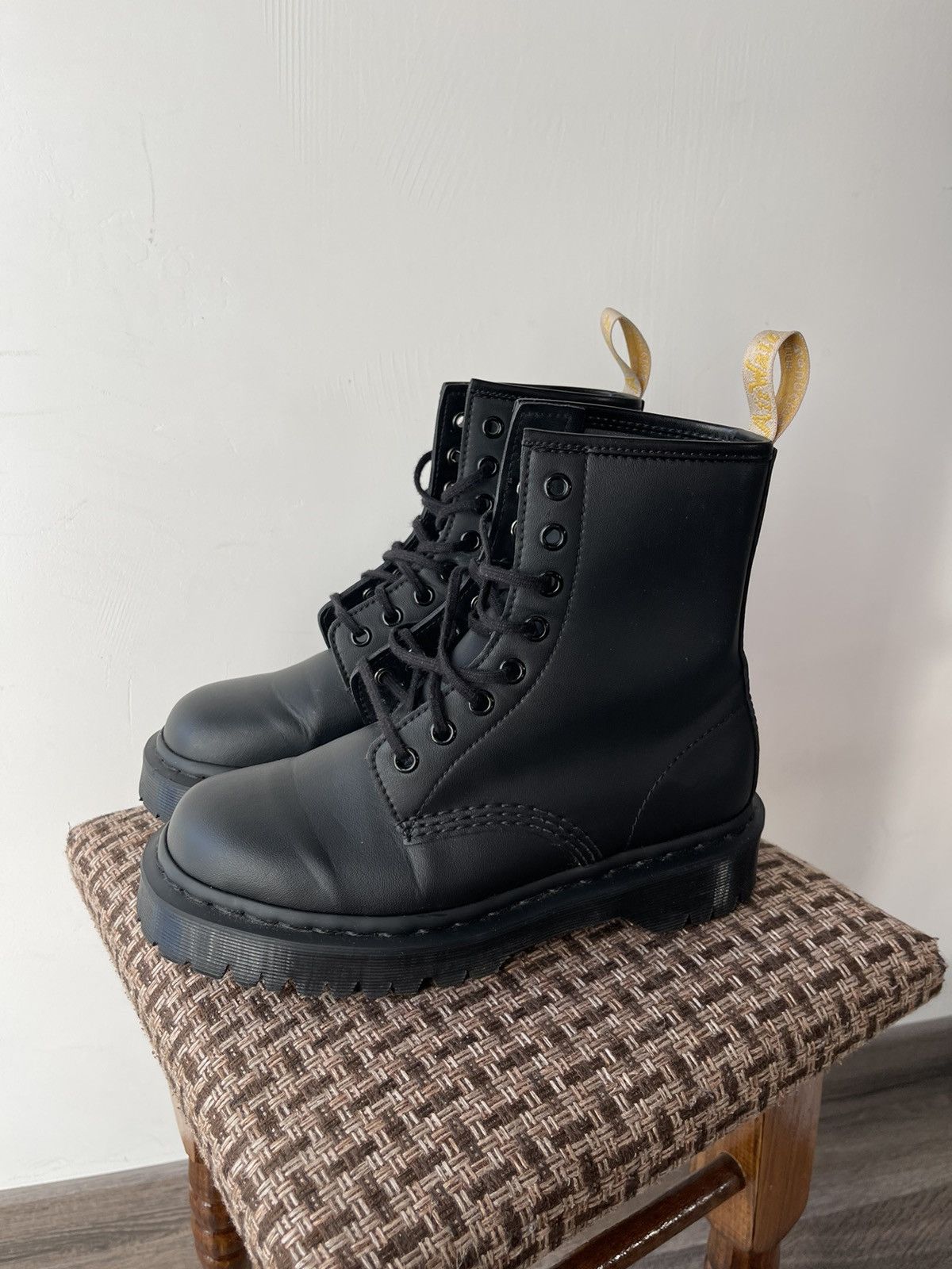 Dr. Martens Dr. Martens Vegan Jadon II Mono Platform Boots Black Sz EU37 Size US 7 / IT 37 - 2 Thumbnail