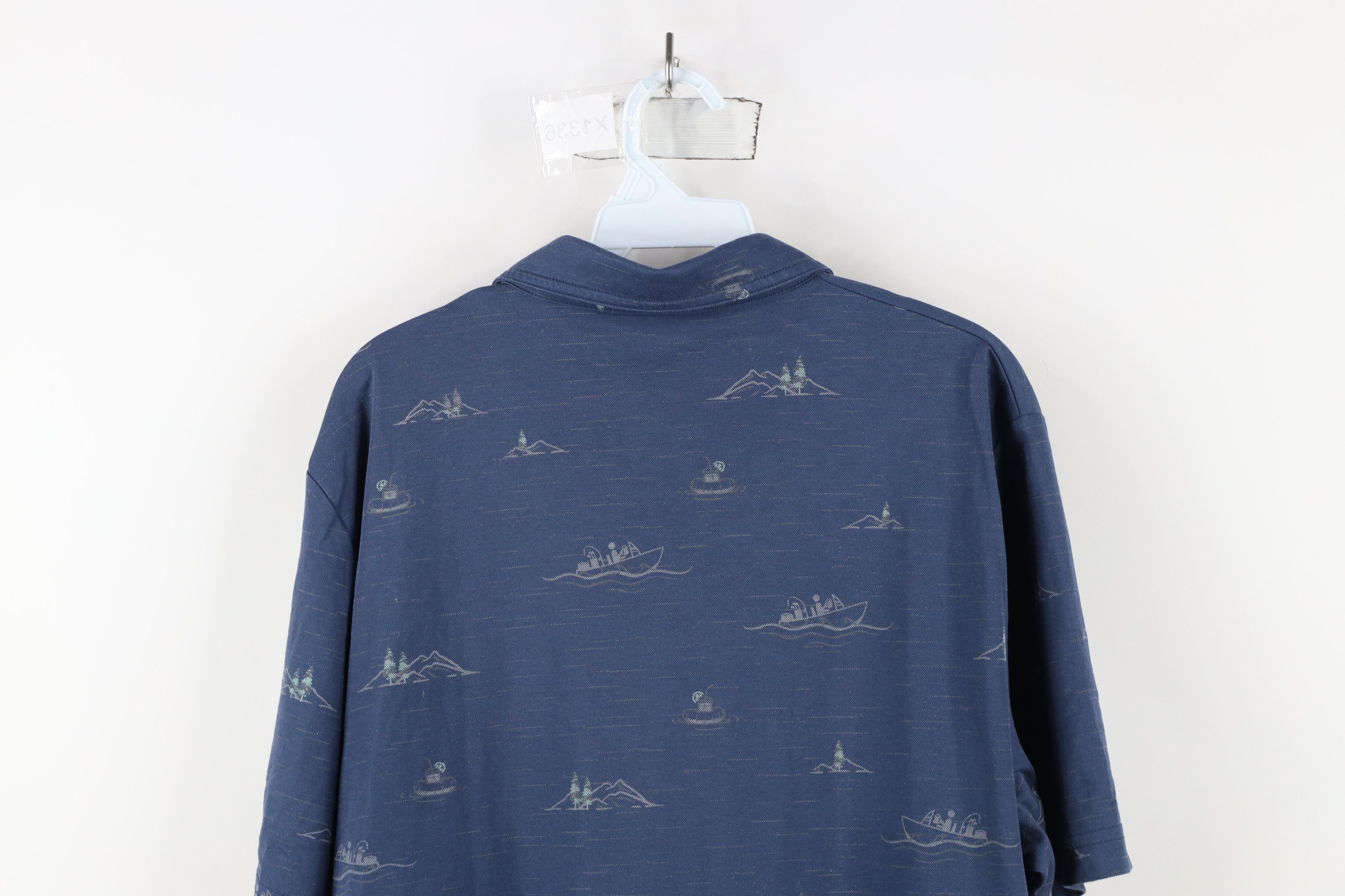TravisMathew × Vintage Travis Mathew Boat Mountain All Over Print Knit Golf Polo Size US XL / EU 56 / 4 - 13 Thumbnail