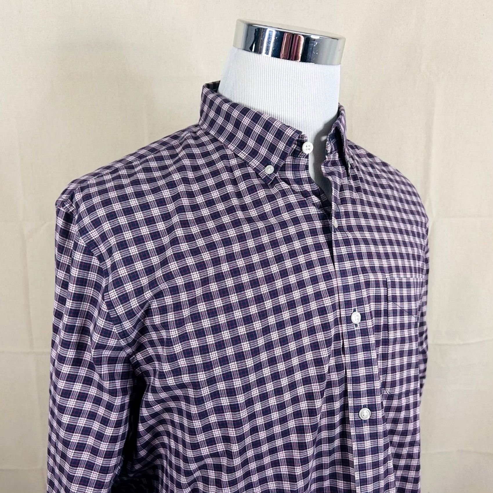 Bonobos Bonobos Button Down Shirt Large Mens Red White Blue Plaid Cotton Fit Size US L / EU 52-54 / 3 - 2 Thumbnail