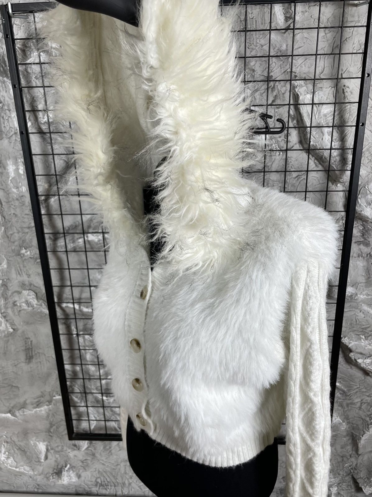 If Six Was Nine Y2K Vintage Soft Fur Cropped Jacket Grunge LGB Japanese Vibe Size M / US 6-8 / IT 42-44 - 10 Thumbnail